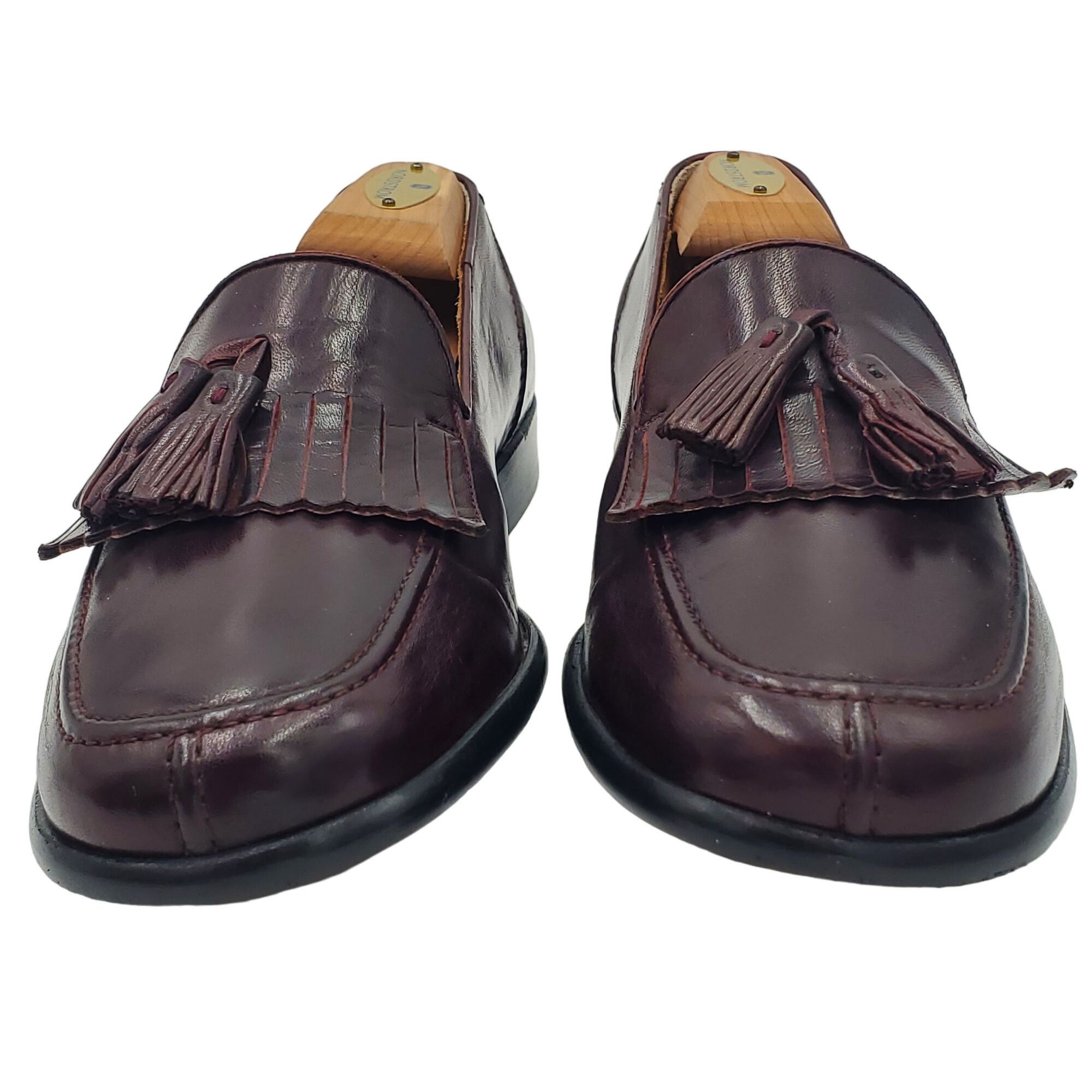 Cole Haan New Vintage Bragano Cole Haan mens 7 burgundy leather tassel Size US 7 / EU 40 - 8 Thumbnail