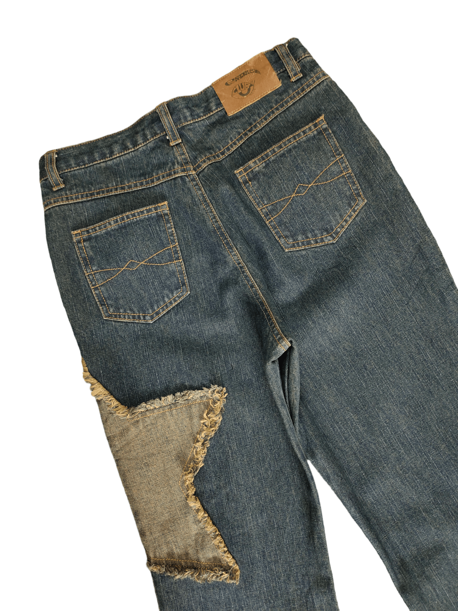 Hysteric Glamour × Undercover Flare Jeans Penthouse Club Stars Patches Denim Boot Cut Y2k Size US 26 / EU 42 - 15 Thumbnail