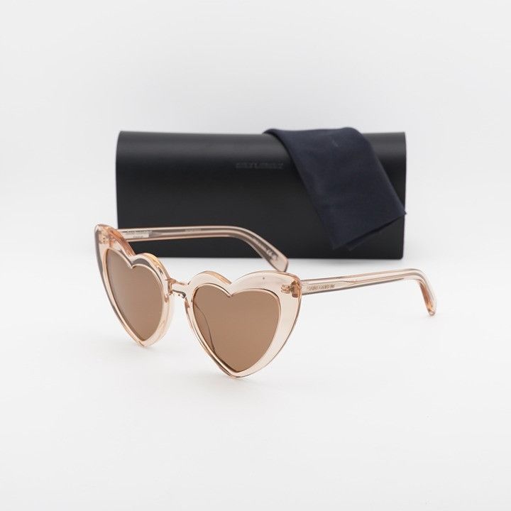 Saint Laurent Paris Saint Laurent SL181 LOU LOU 020 Sunglasses Nude Heart Frame Size ONE SIZE - 12 Thumbnail