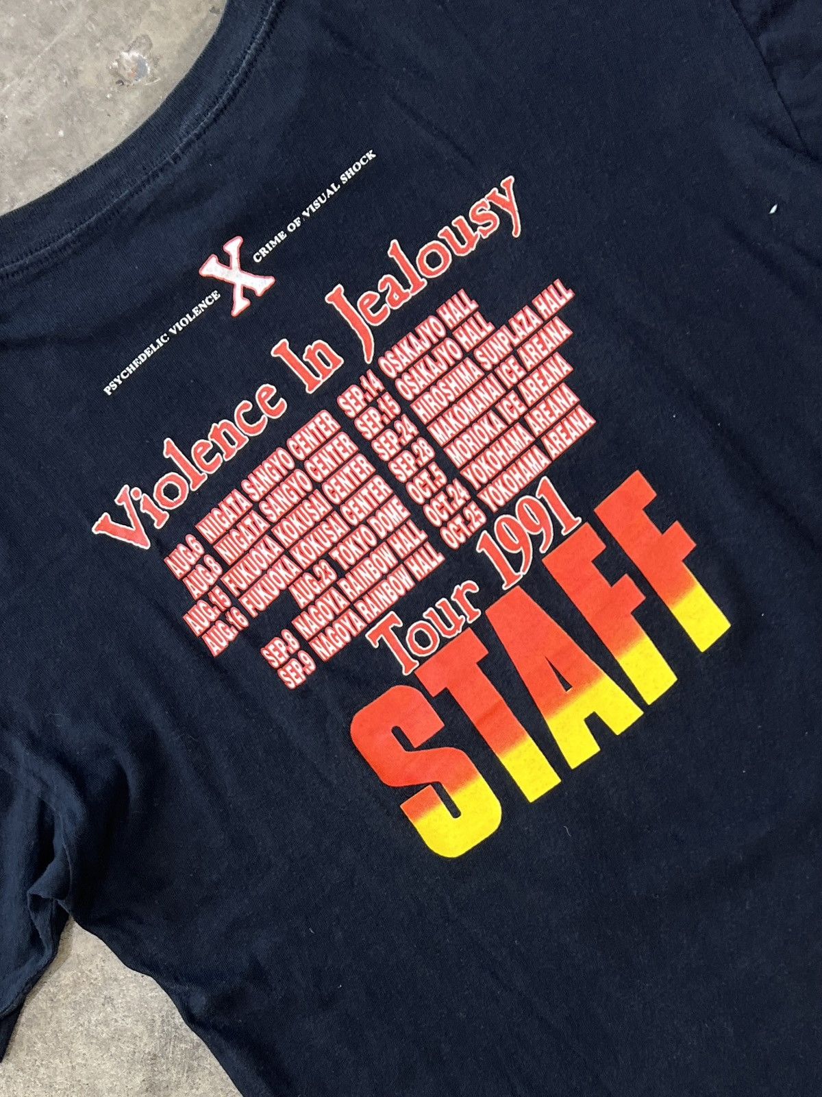 Band Tees Vintage 1991 Japan Psychedelic Violence Jealousy Staff Large Size US L / EU 52-54 / 3 - 4 Thumbnail