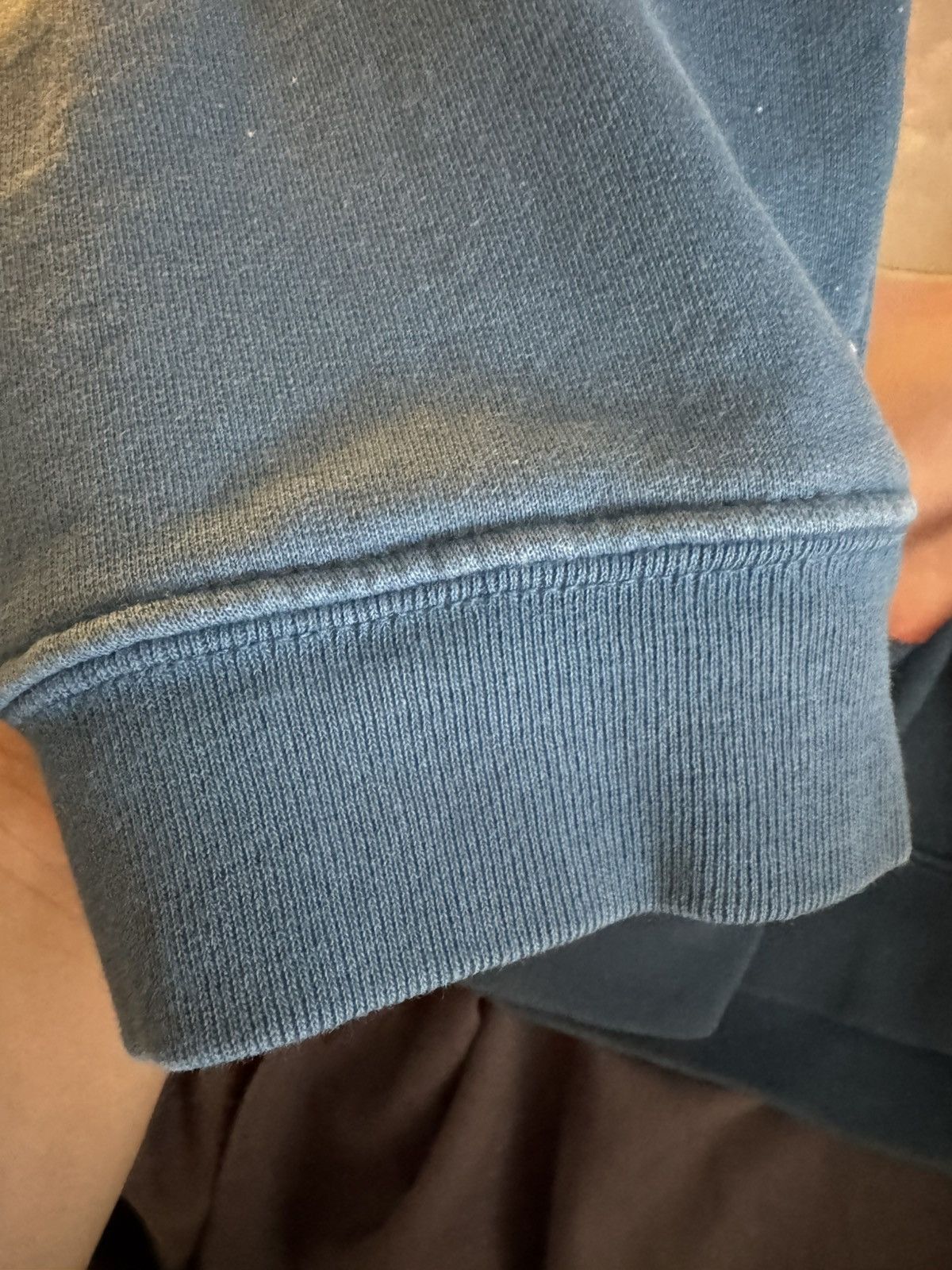 Greg Lauren Distressed Loopback Cotton-Jersey/Denim Hoodie Size US M / EU 48-50 / 2 - 15 Thumbnail