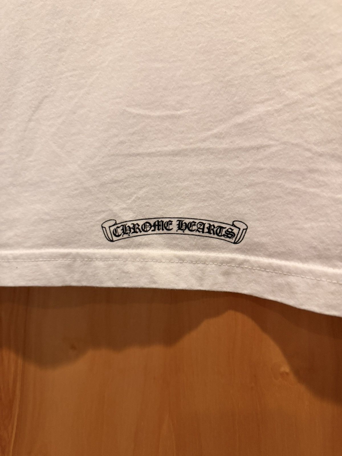 Chrome Hearts Chrome Hearts Classic Neck Logo Print Tee White Size Large Size US L / EU 52-54 / 3 - 6 Thumbnail