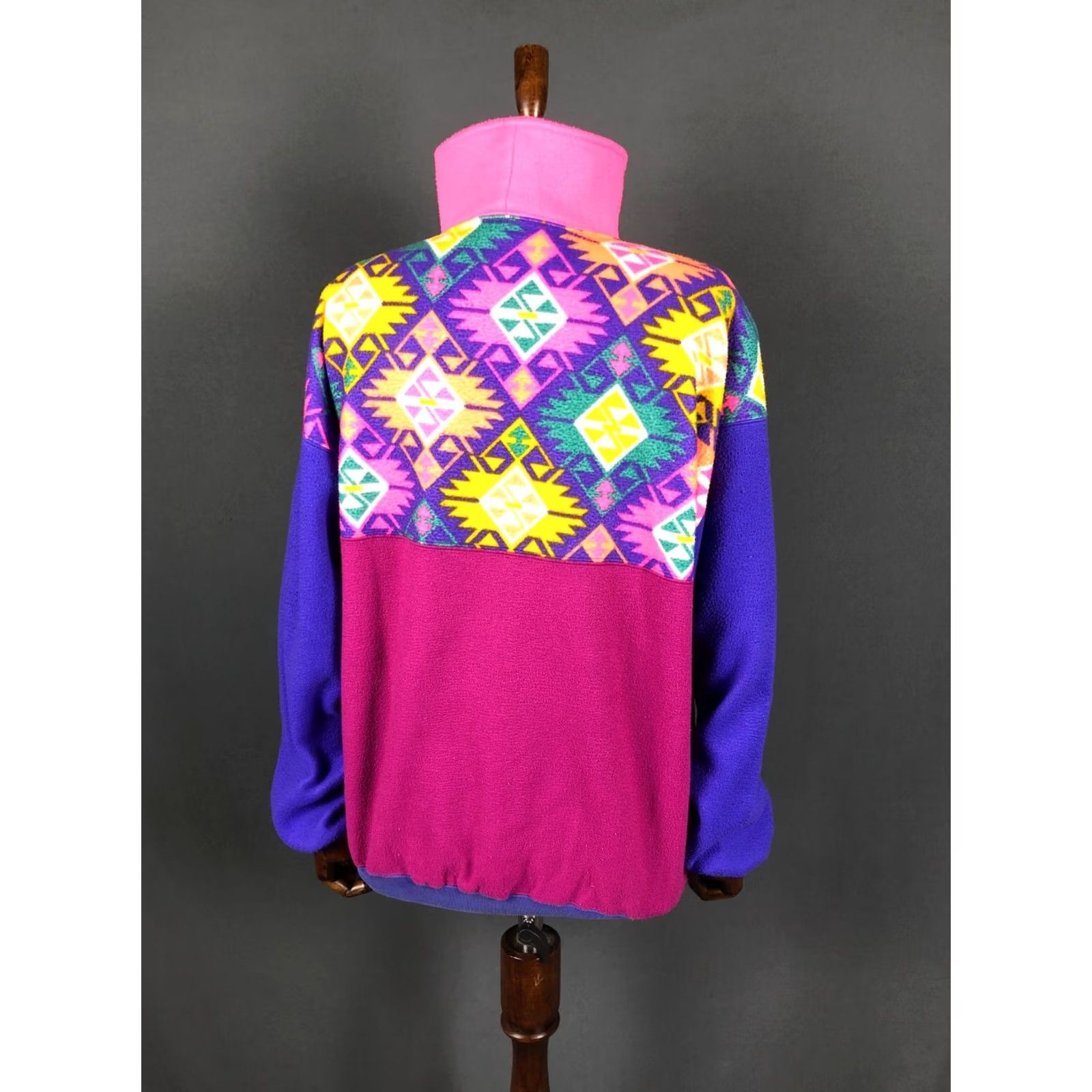 Sergio Tacchini Sergio Tacchini Jacket Geometric Multicolor Women L 1/2 Zip Short Sleeve/Long Sleeve Casual 1/2 Zip Hoodie? Size L / US 10 / IT 46 - 3 Thumbnail