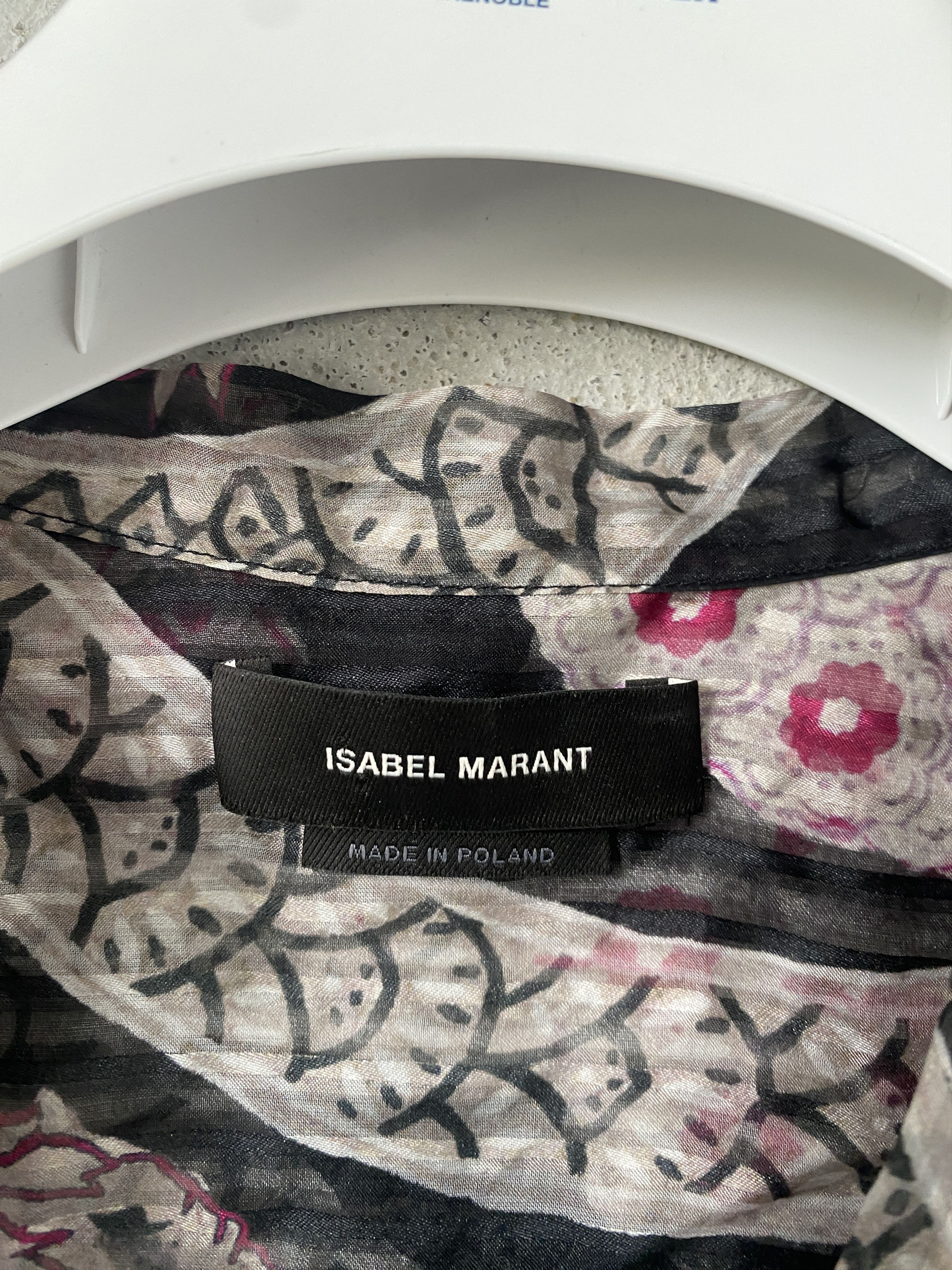 Isabel Marant Isabel Marant printed silk blouse t-shirt sheer Size XS / US 0-2 / IT 36-38 - 4 Thumbnail