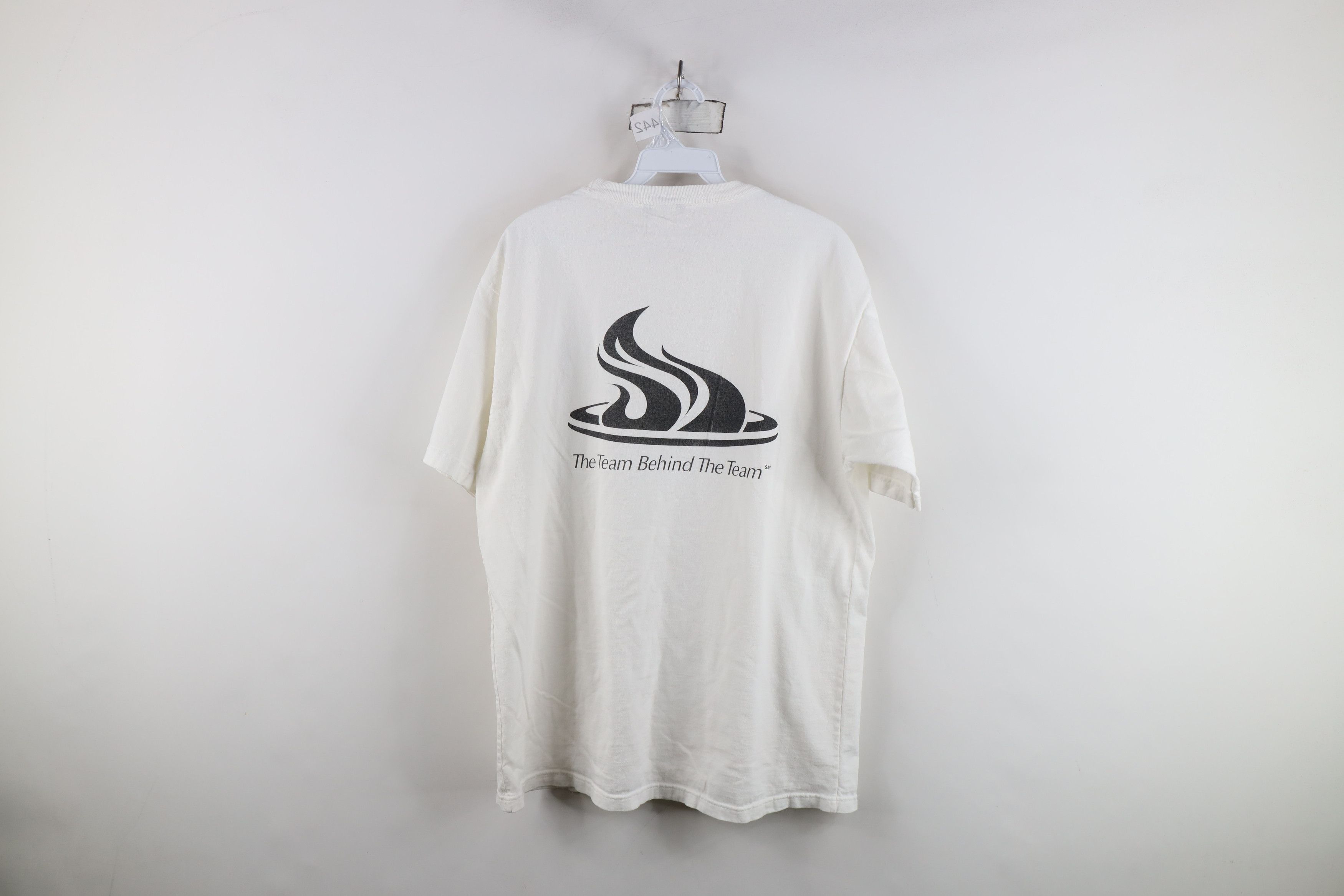 Vintage Vintage 90s Y2K Union Motors USA Olympics T-Shirt White Size L / US 10 / IT 46 - 9 Thumbnail
