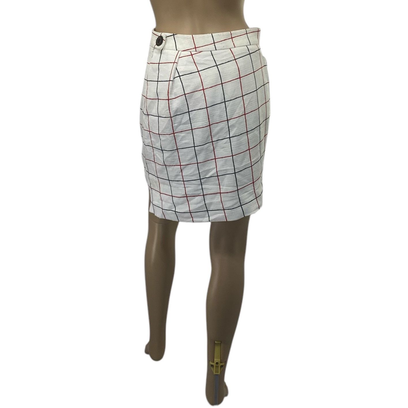 Vivienne Westwood VIVIENNE WESTWOOD Anglomania White Checked Asymmetric Skirt Size 27" / US 4 / IT 40 - 4 Thumbnail