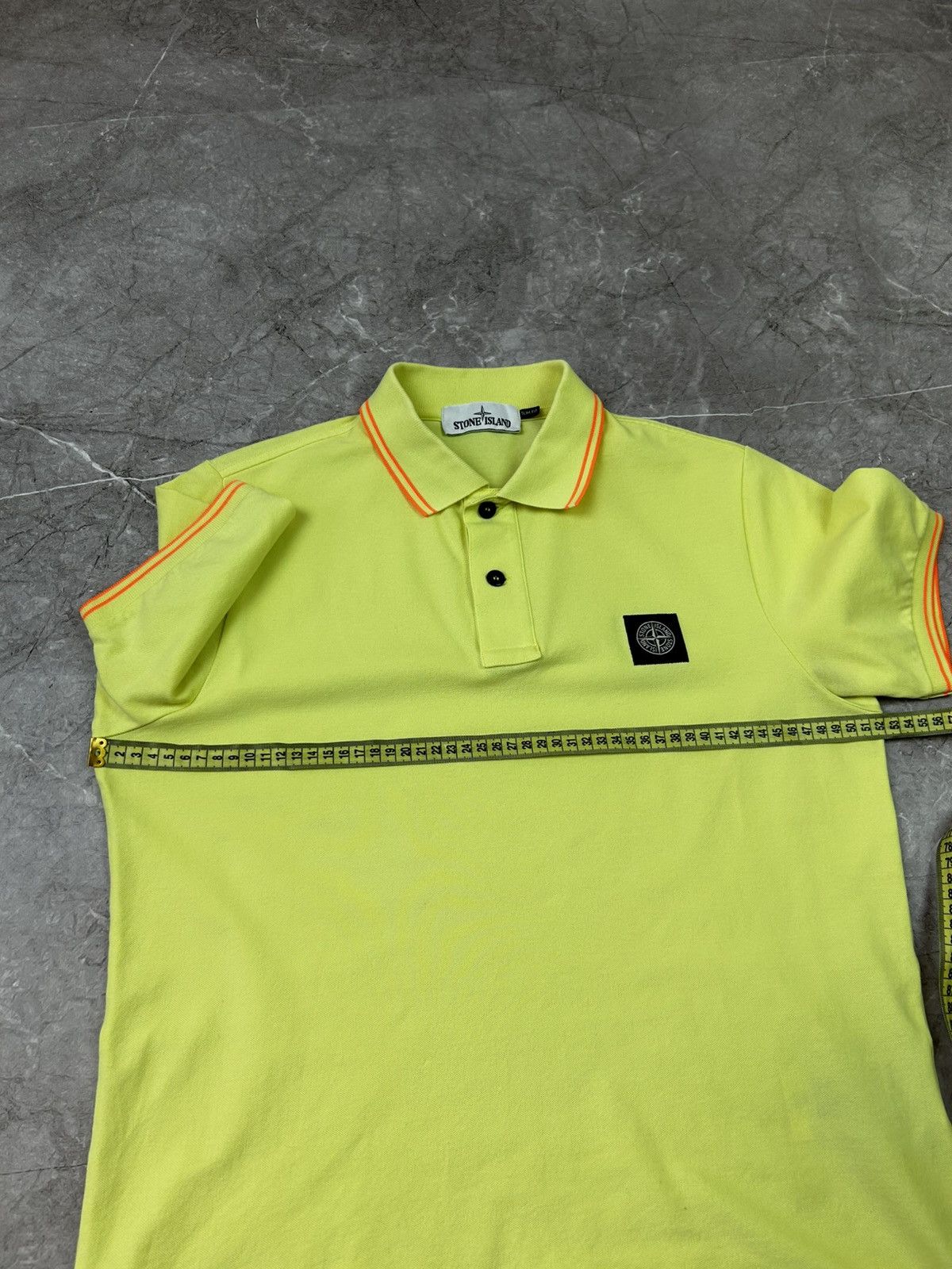 Stone Island Vintage Polo Stone Island Box Logo Tee Yellow T-shirt Size US M / EU 48-50 / 2 - 16 Thumbnail