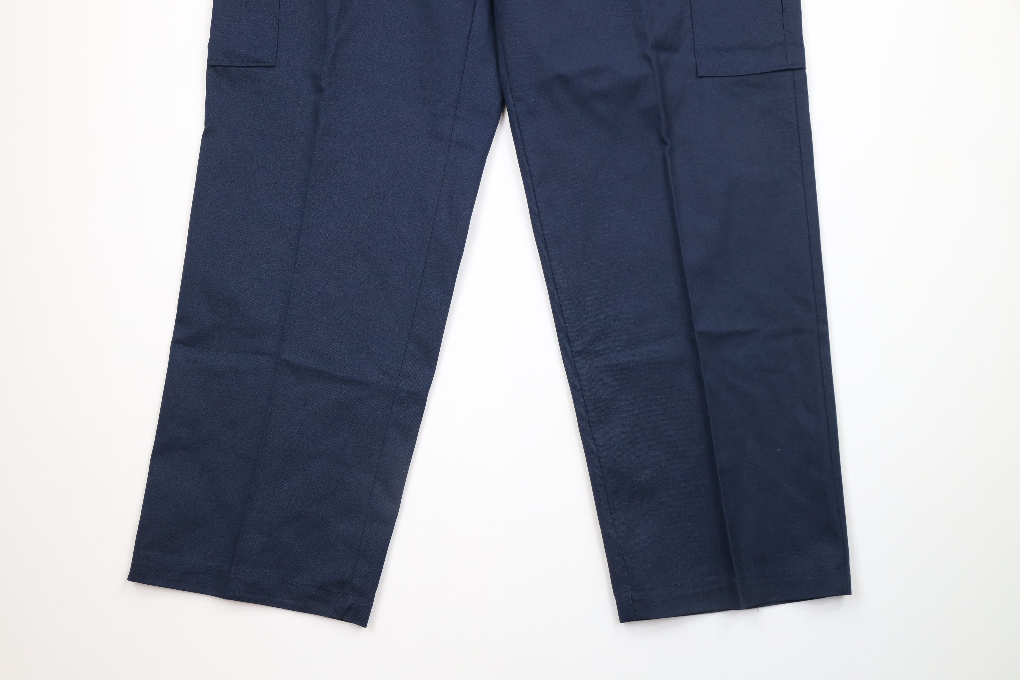 Vintage Vintage 90s Streetwear Leg Work Dungaree Cargo Pants Blue Size US 38 / EU 54 - 4 Thumbnail