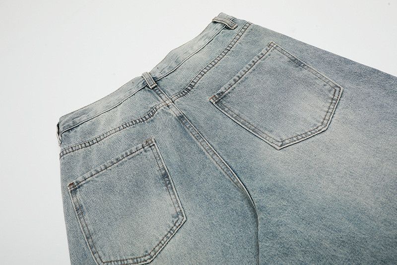 Vintage Men's American Retro Distressed Curved-Leg Jeans Size US 32 / EU 48 - 5 Thumbnail