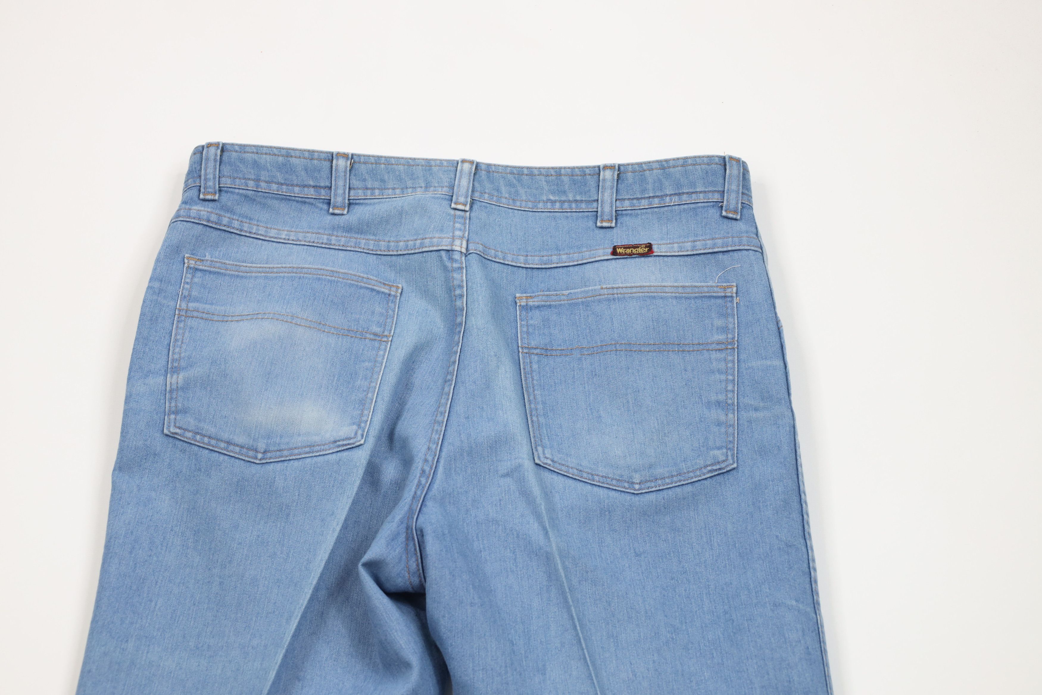 Vintage × Wrangler Vintage 90s Wrangler Flared Wide Leg Denim Jeans Blue Size US 36 / EU 52 - 11 Thumbnail