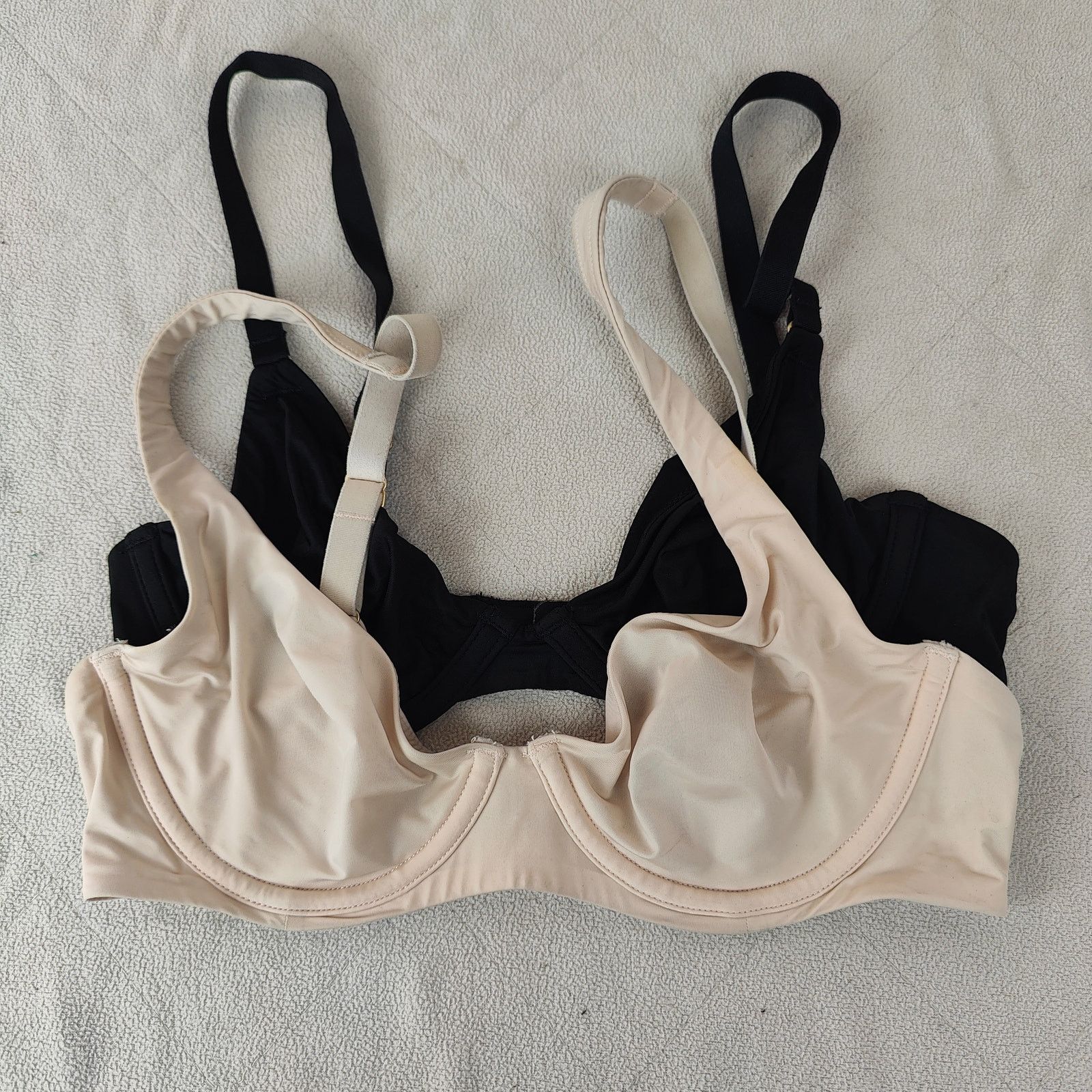 Other Cuup Lot of 2 Demi Bras Size 32B Beige Black Unlined Size ONE SIZE - 1 Thumbnail