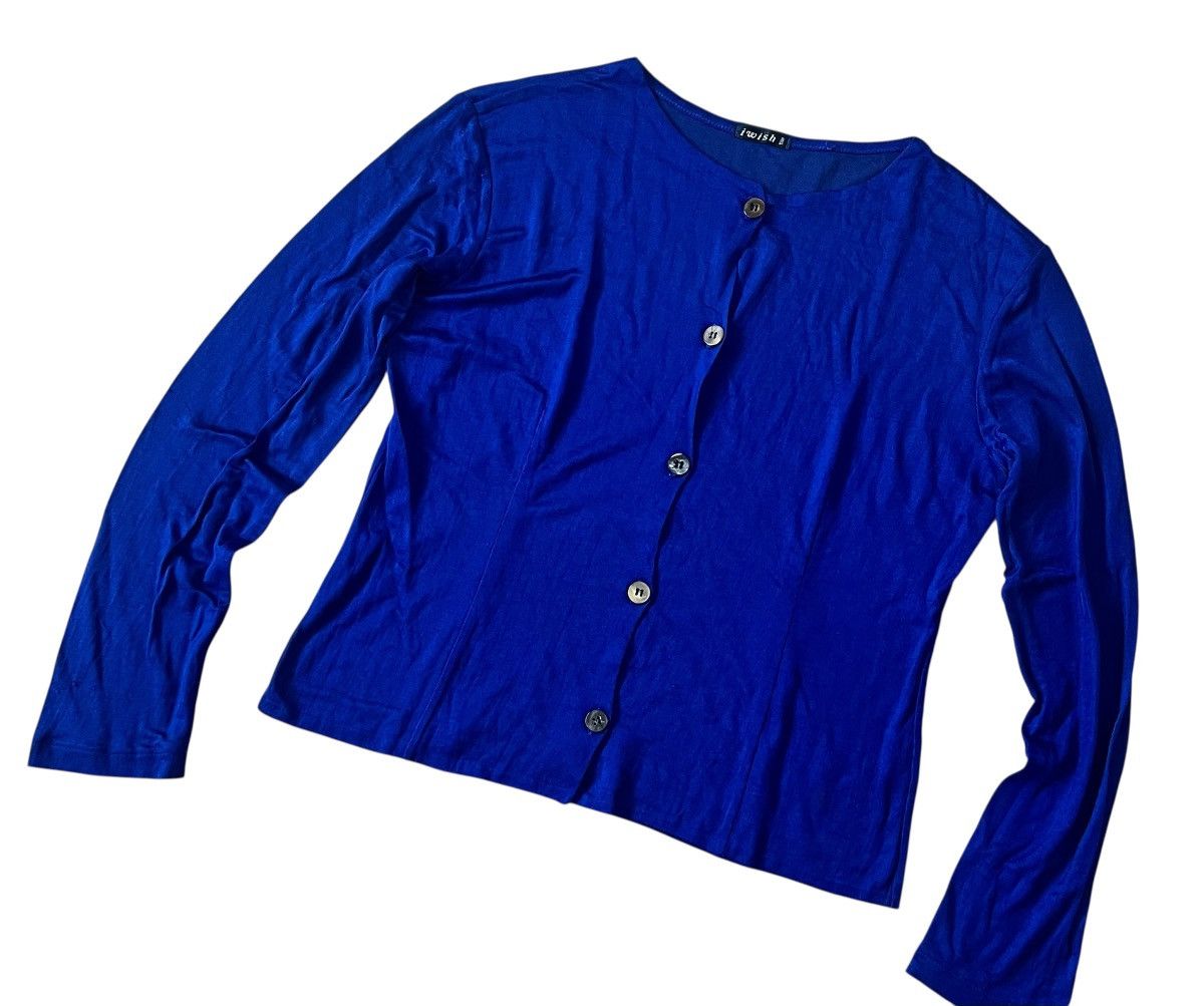 Yohji Yamamoto TAX FREE 🇺🇸 Yohji yamamoto y’s bis i wish sheer blue cardigan Size S / US 4 / IT 40 - 2 Thumbnail