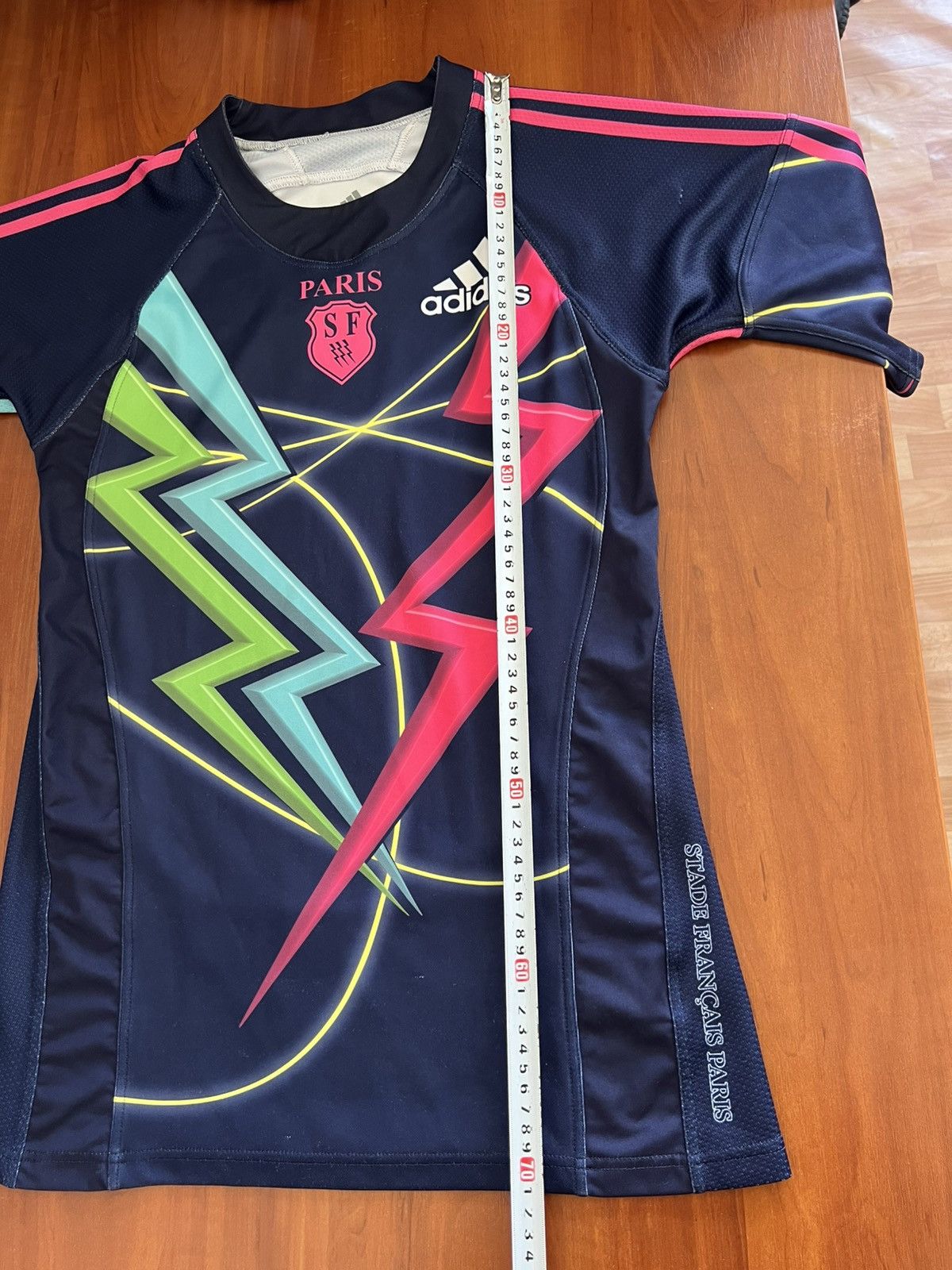 Adidas France Stade Francais Paris Rugby rare designer jersey shirt Size US M / EU 48-50 / 2 - 15 Thumbnail