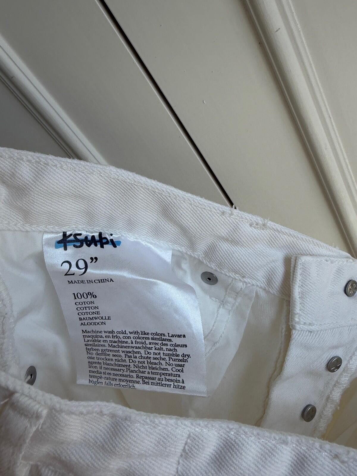 Ksubi new ksubi womens denim jean brooklyn blanc sliced white 29 m Size 29" - 9 Thumbnail