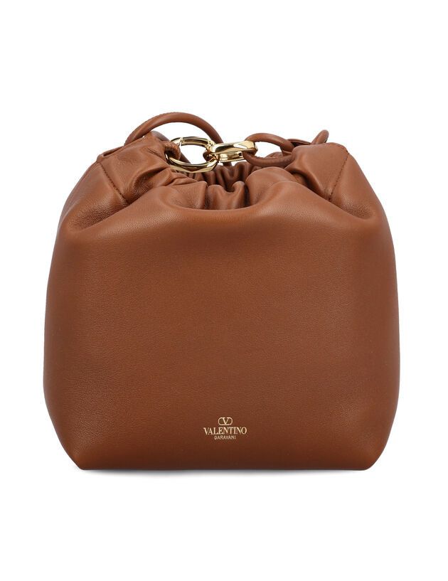 Valentino o1s22i1n0924 Size: OS / Pouf Mini Vlogo Bucket Bag in Brown Size ONE SIZE - 2 Thumbnail