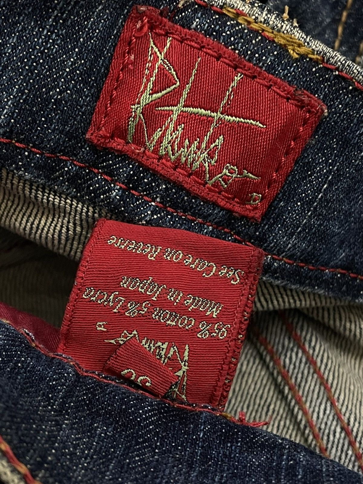 Tornado Mart RITSUKO SHIRAHAMA 1990S JAPAN DESIGNER FLARED DISTRESS DENIM Size US 28 / EU 44 - 14 Thumbnail