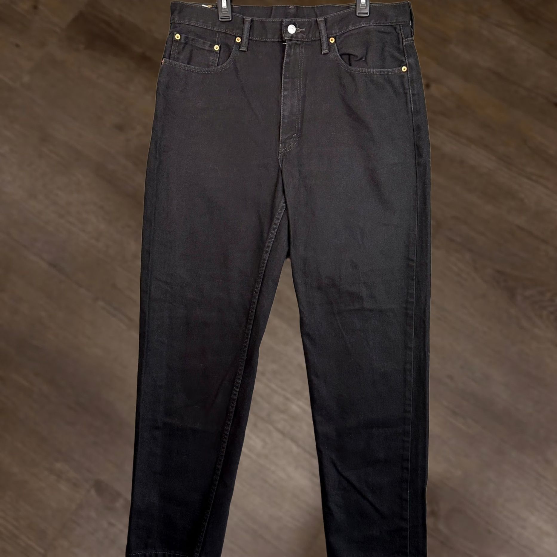Levi's Levi's 550 Jeans Mens 38X34 Black Relaxed Straight Fit Dark Wash Denim Red Tab Size US 38 / EU 54 - 1 Thumbnail