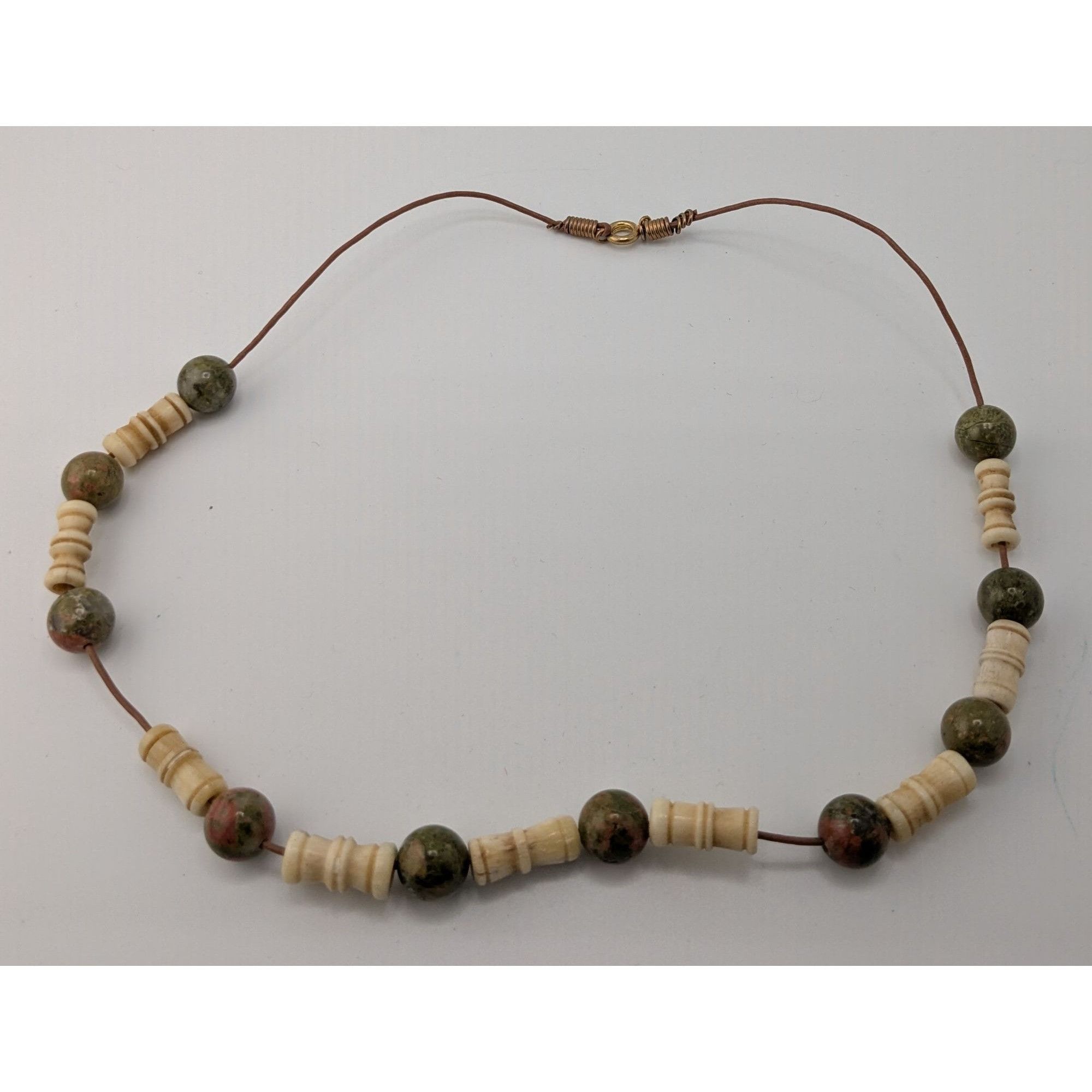 Other Vintage Bohemian Agate & Cow Bone Beaded Necklace Size ONE SIZE - 5 Thumbnail