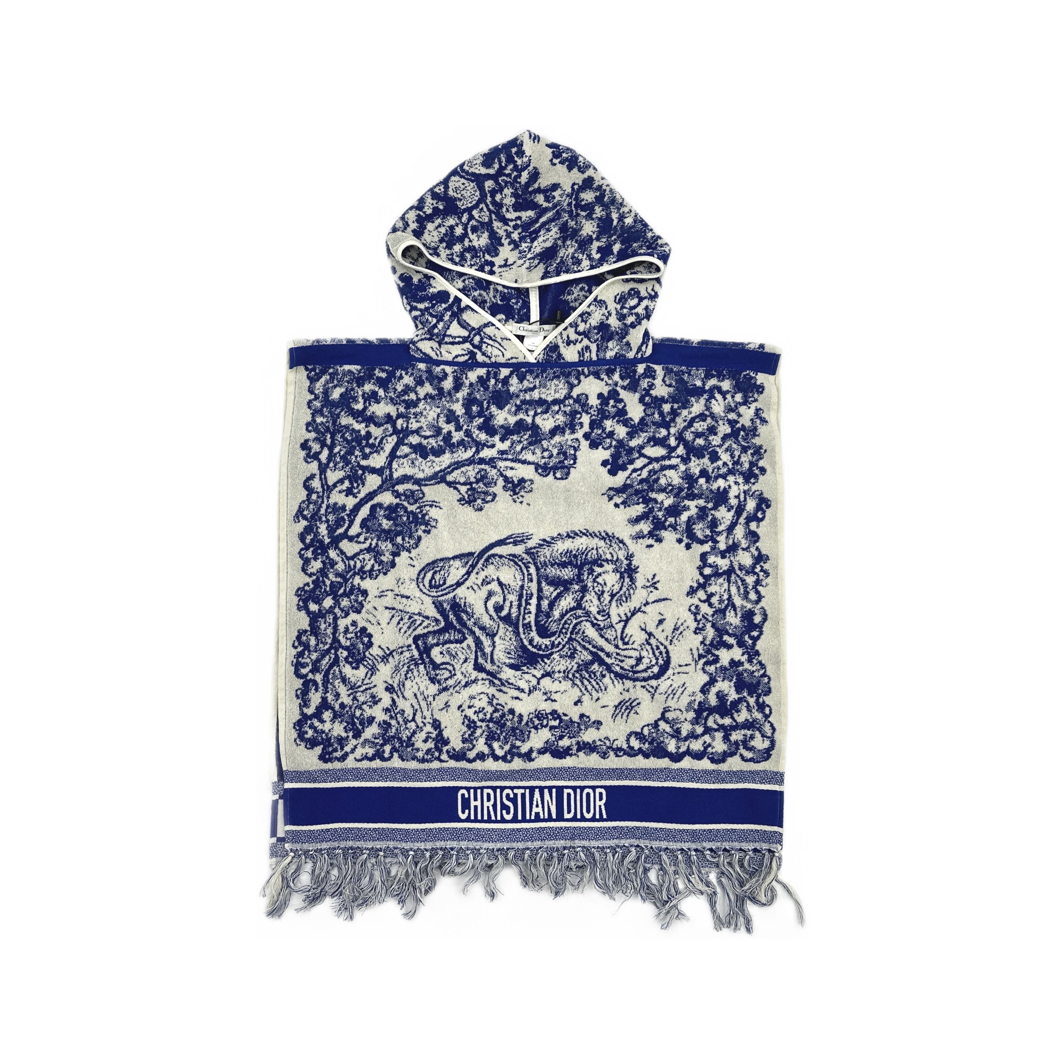 Dior Christian Dior Toile de Jouy Hooded Poncho One Size Size ONE SIZE - 1 Thumbnail