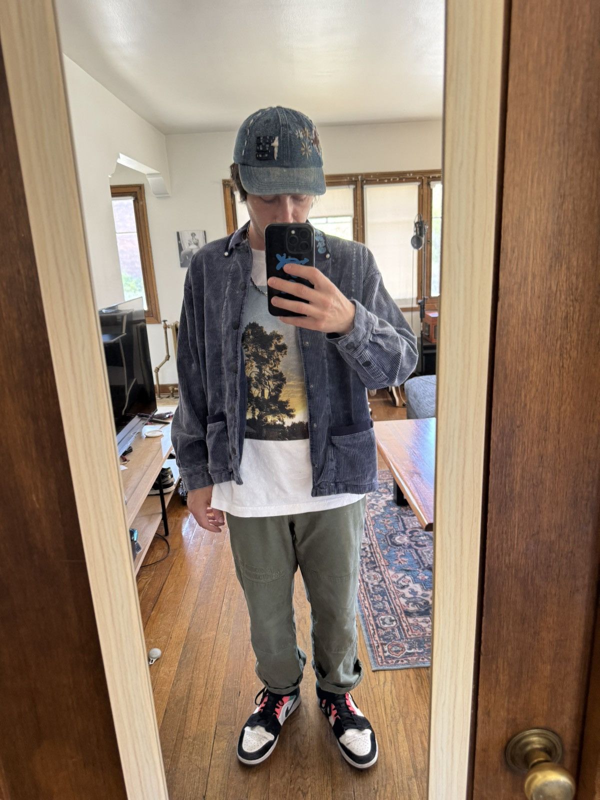 Brain Dead Brain Dead Bleached Cord Cabana Shirt (Navy) Size US L / EU 52-54 / 3 - 8 Thumbnail