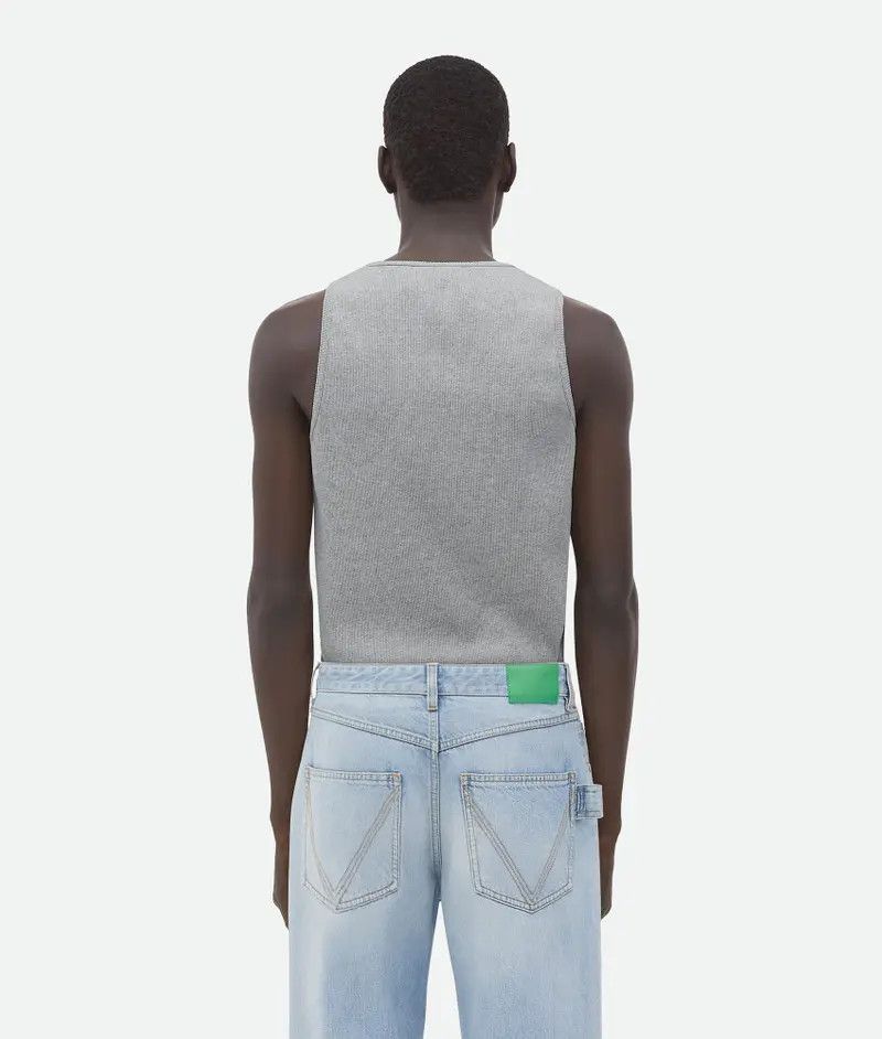 Bottega Veneta o1loc1c0426 715042 Stretch Cotton Ribbed Tank Top Size US XS / EU 42 / 0 - 3 Thumbnail