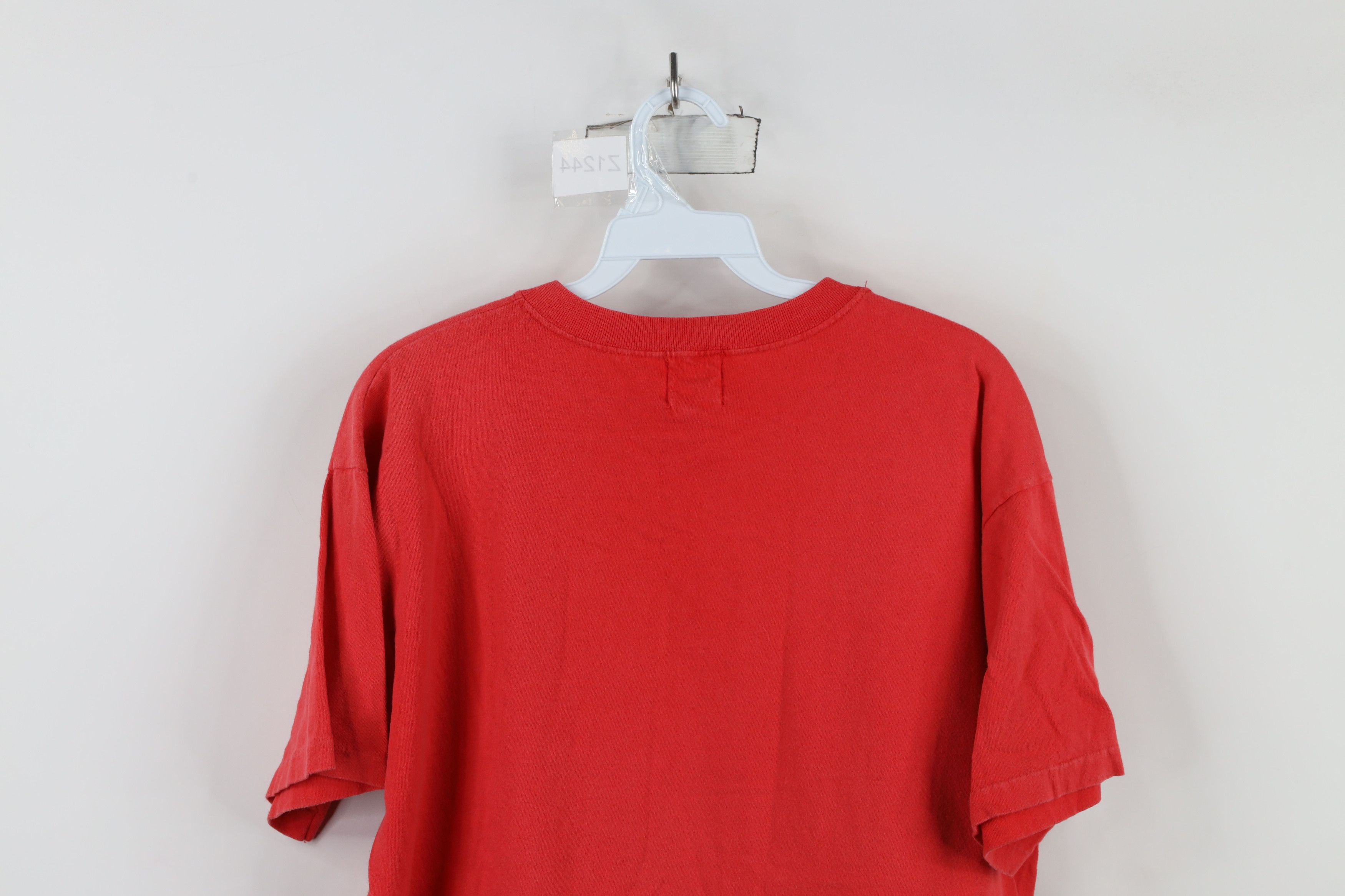 Vintage Vintage 90s Streetwear Blank Short Sleeve T-Shirt USA Red Size US M / EU 48-50 / 2 - 9 Thumbnail