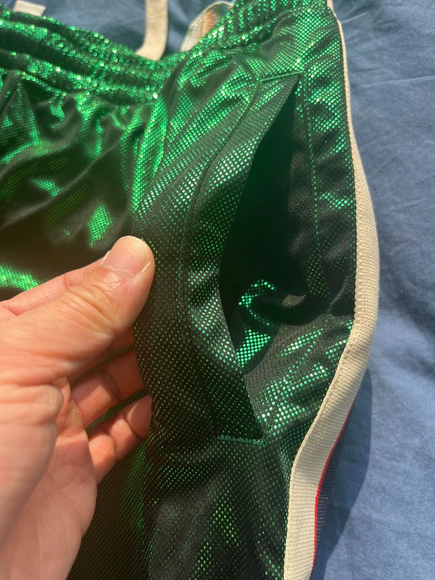 Gucci Gucci Green Metallic Reflective Loose Sweatpants Size US 34 / EU 50 - 4 Thumbnail