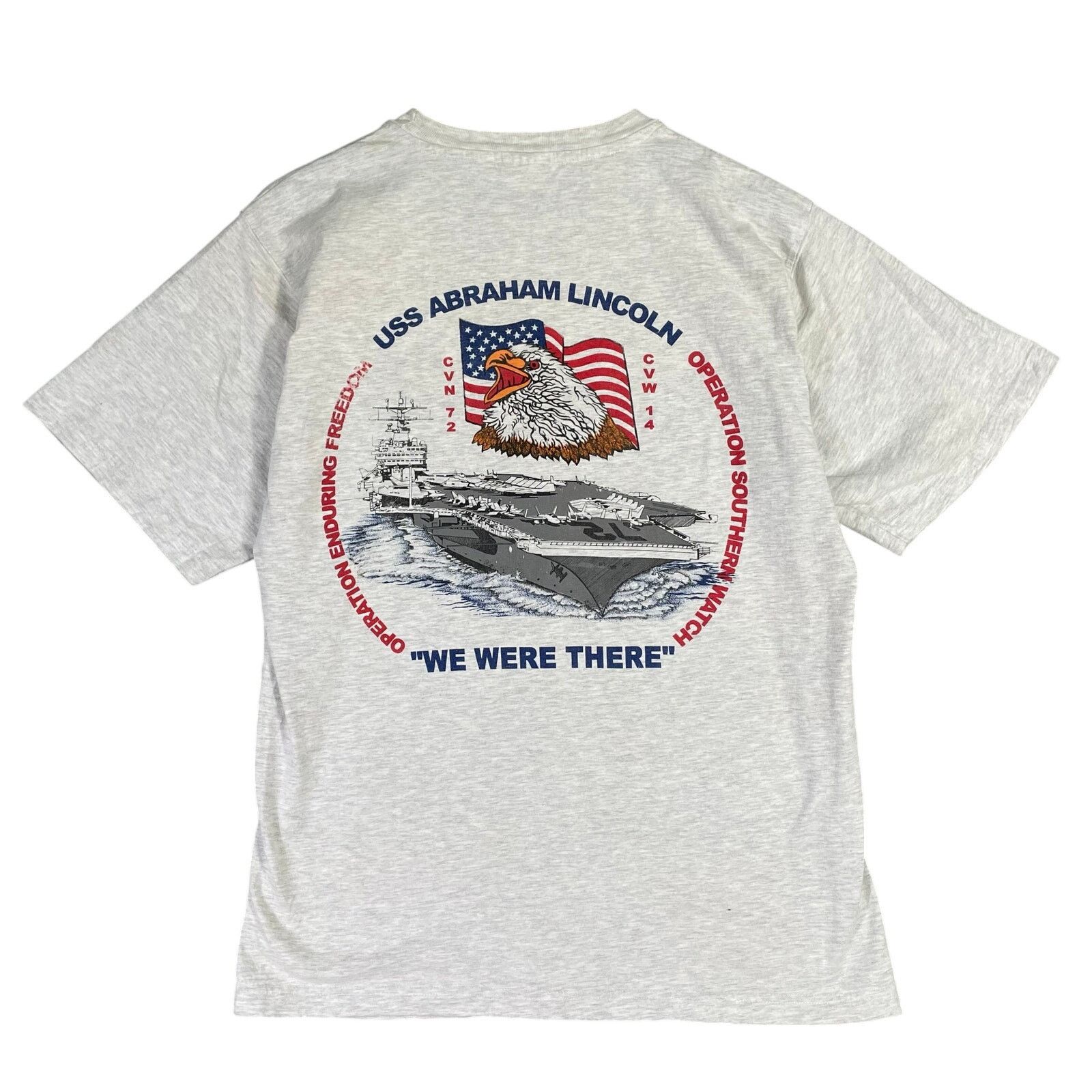 Vintage Vintage USS Abraham Lincoln West Pac 2002 Navy T-Shirt XL Size US XL / EU 56 / 4 - 1 Thumbnail