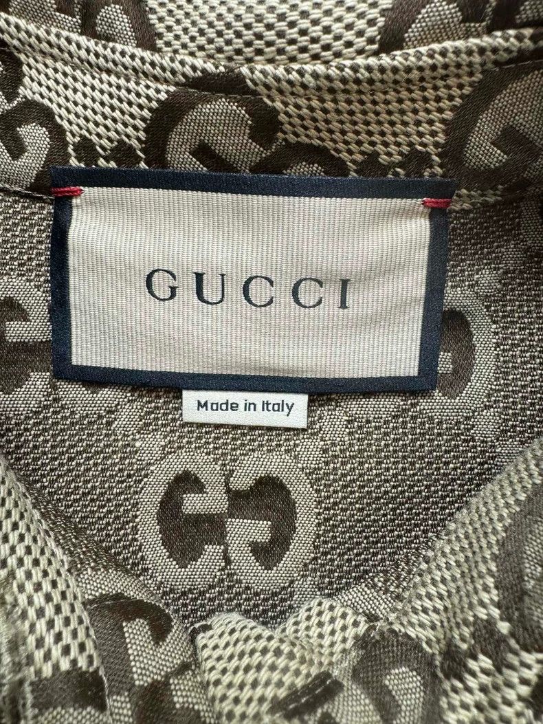 Gucci Gucci Size 38 Brown GG old flower full-print shirt 2503-Ne Size US XXS / EU 40 - 4 Thumbnail