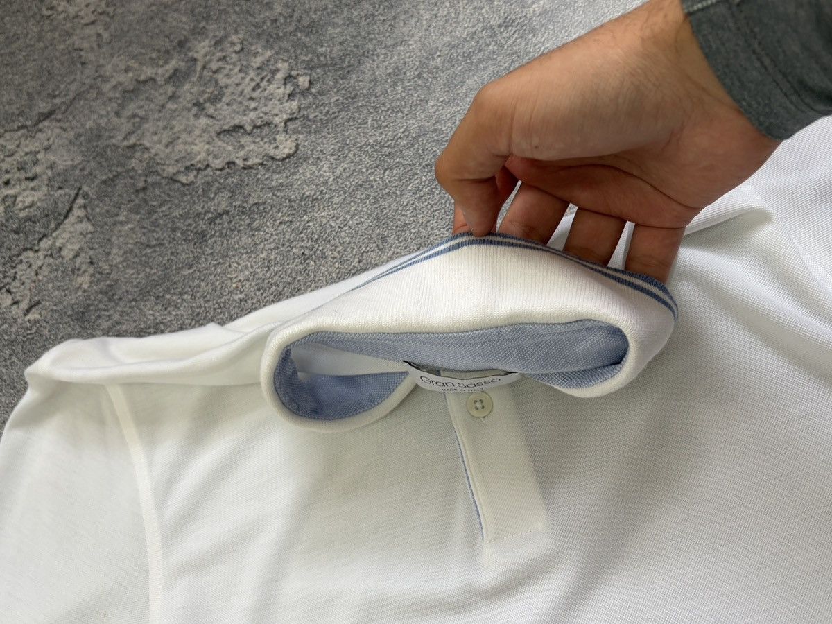 Gran Sasso Gran Sasso Italy White Cotton Polo Shirt 50 L Knit Casual Size US L / EU 52-54 / 3 - 10 Thumbnail