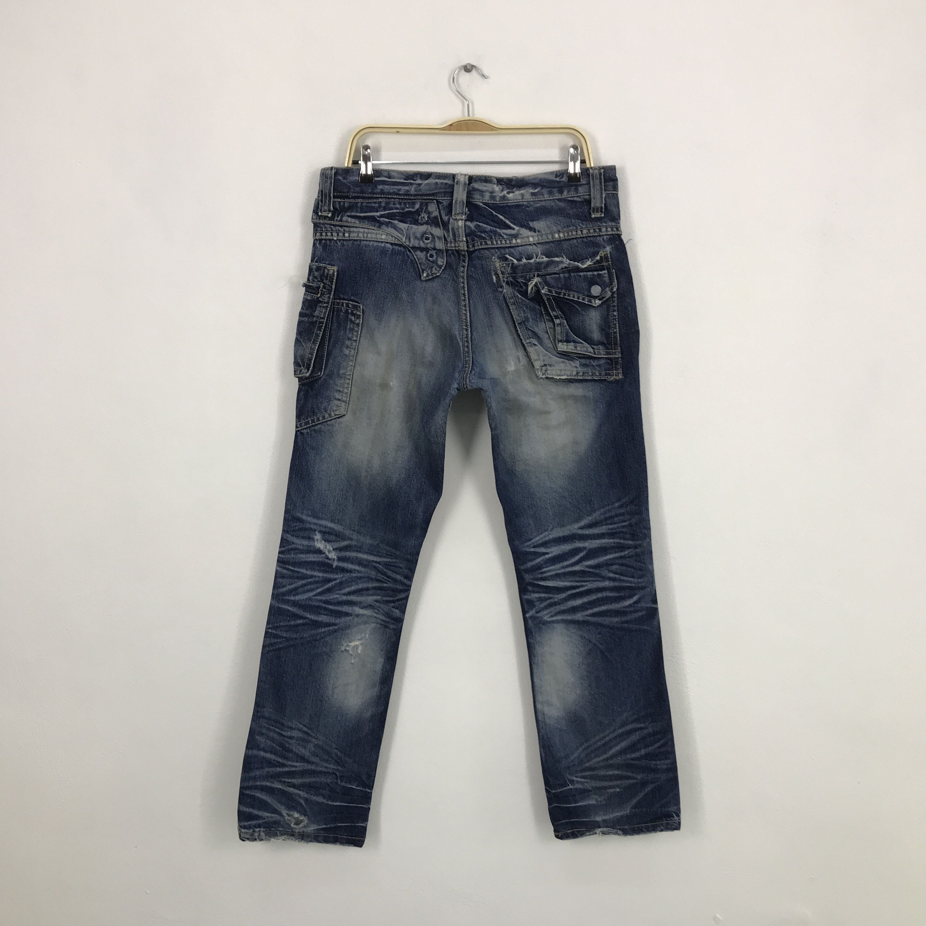 Japanese Brand Rare grazy beopard distressed pocket design pants Size US 34 / EU 50 - 4 Thumbnail