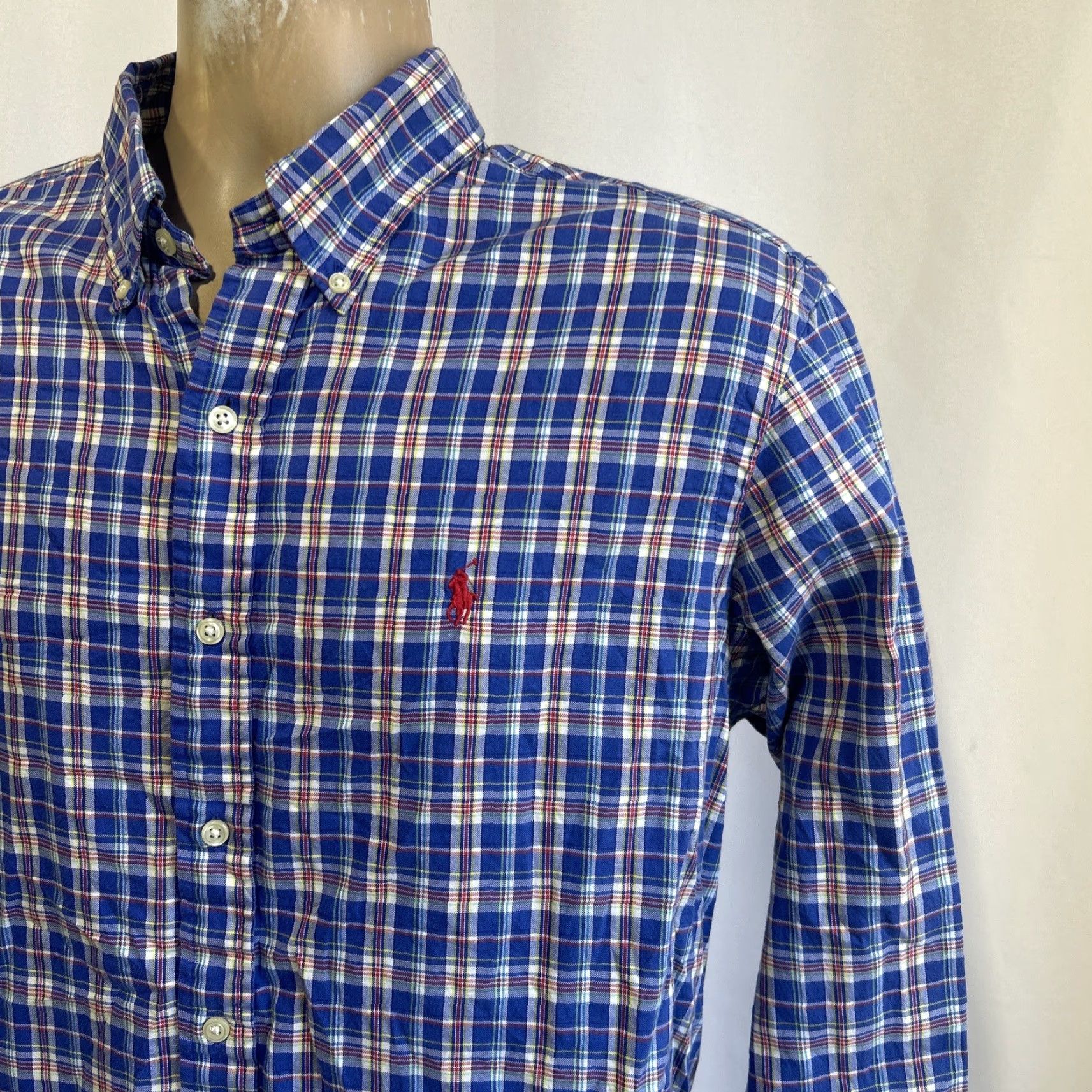 Polo Ralph Lauren Polo Ralph Lauren Shirt Mens L Blue Plaid Oxford Button-Down Button-Up Casual Business Size US L / EU 52-54 / 3 - 2 Thumbnail