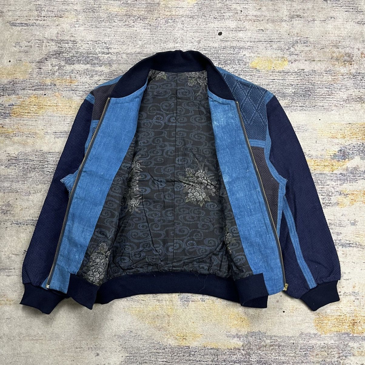 Japanese Brand Mode visconti indigo bomber jacket Size US L / EU 52-54 / 3 - 6 Thumbnail