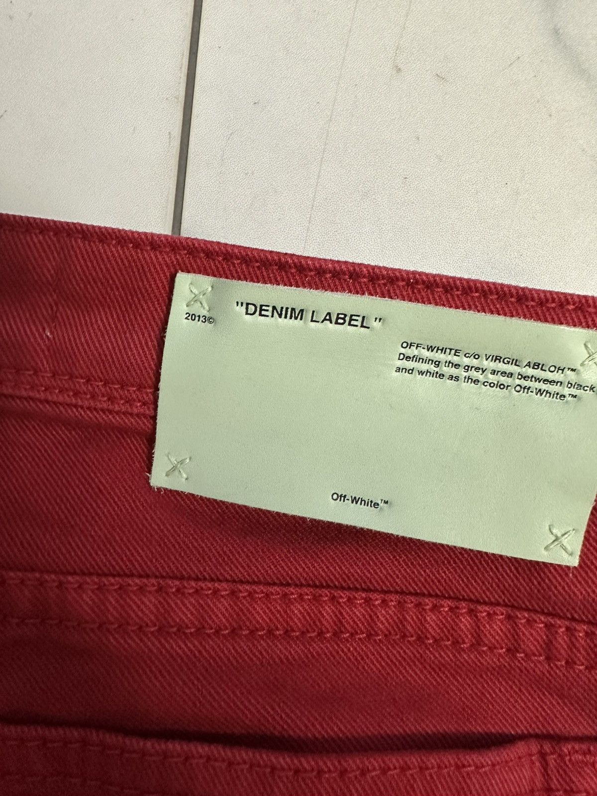 Off-White Off-White Industrial Red Denim Size US 28 / EU 44 - 8 Thumbnail