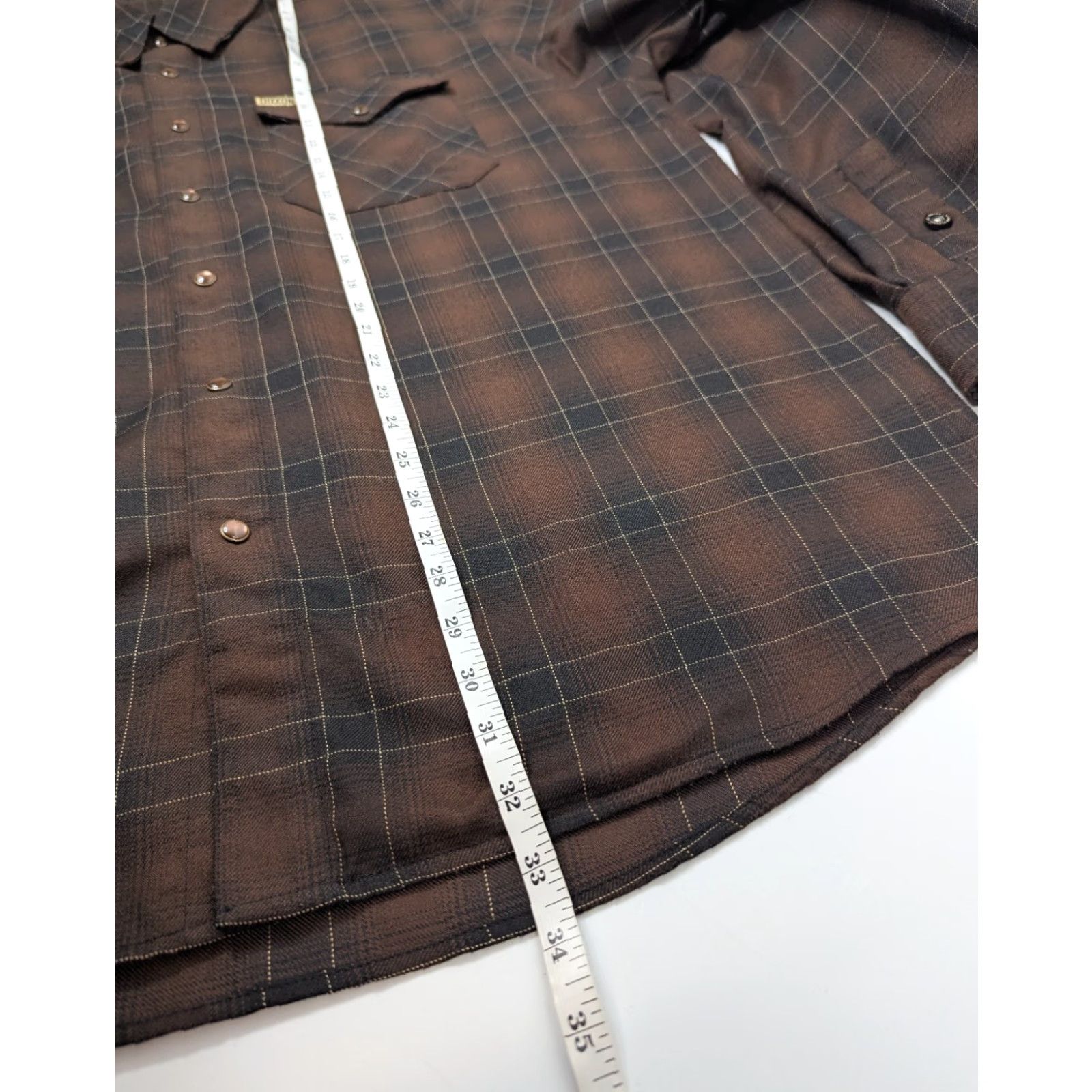 Vintage Dixxon Flannel Shirt Mens 2X Brown Plaid Long Sleeve Pearl Snap Button-Up Casual Vintage No? Size US XXL / EU 58 / 5 - 5 Thumbnail