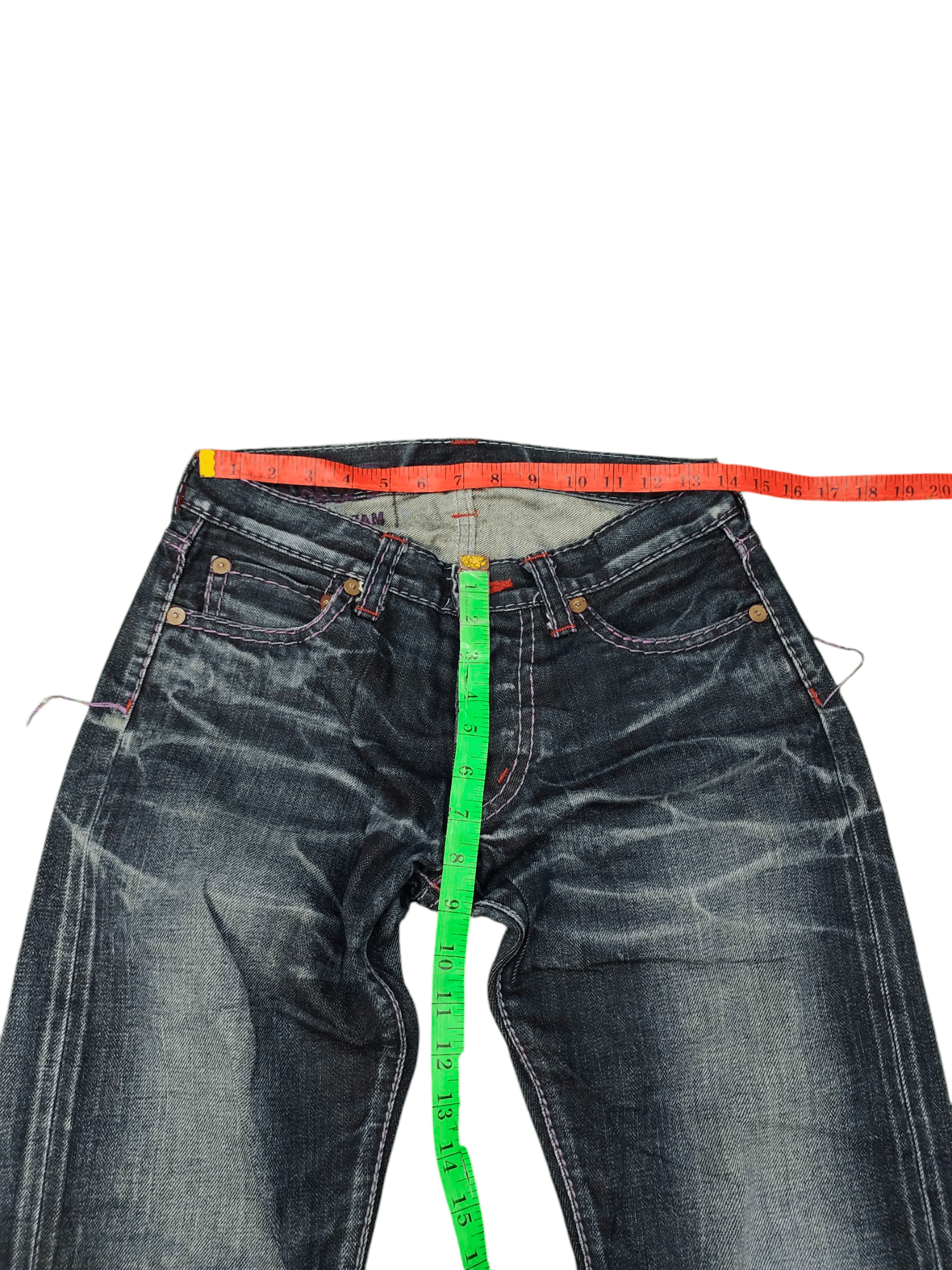 Hysteric Glamour × Undercover Vintage Kohji Niwa Japan Clawmark Distress Selvedge Jeans Size US 29 - 15 Thumbnail