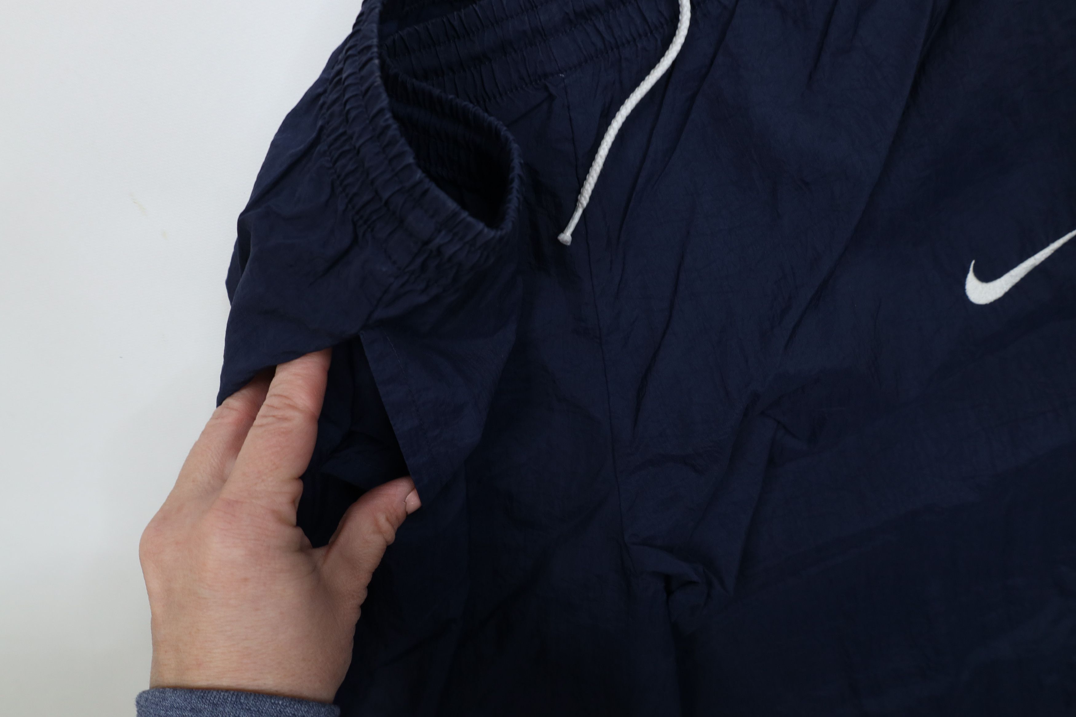 Nike Vintage 90s Nike Mini Swoosh Windbreaker Joggers Pants Blue Size 36" / US 14 / IT 50 - 9 Thumbnail