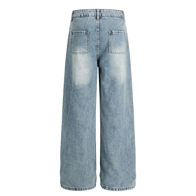 Jean American street style graffiti letter print jeans Size US 32 / EU 48 - 2 Thumbnail