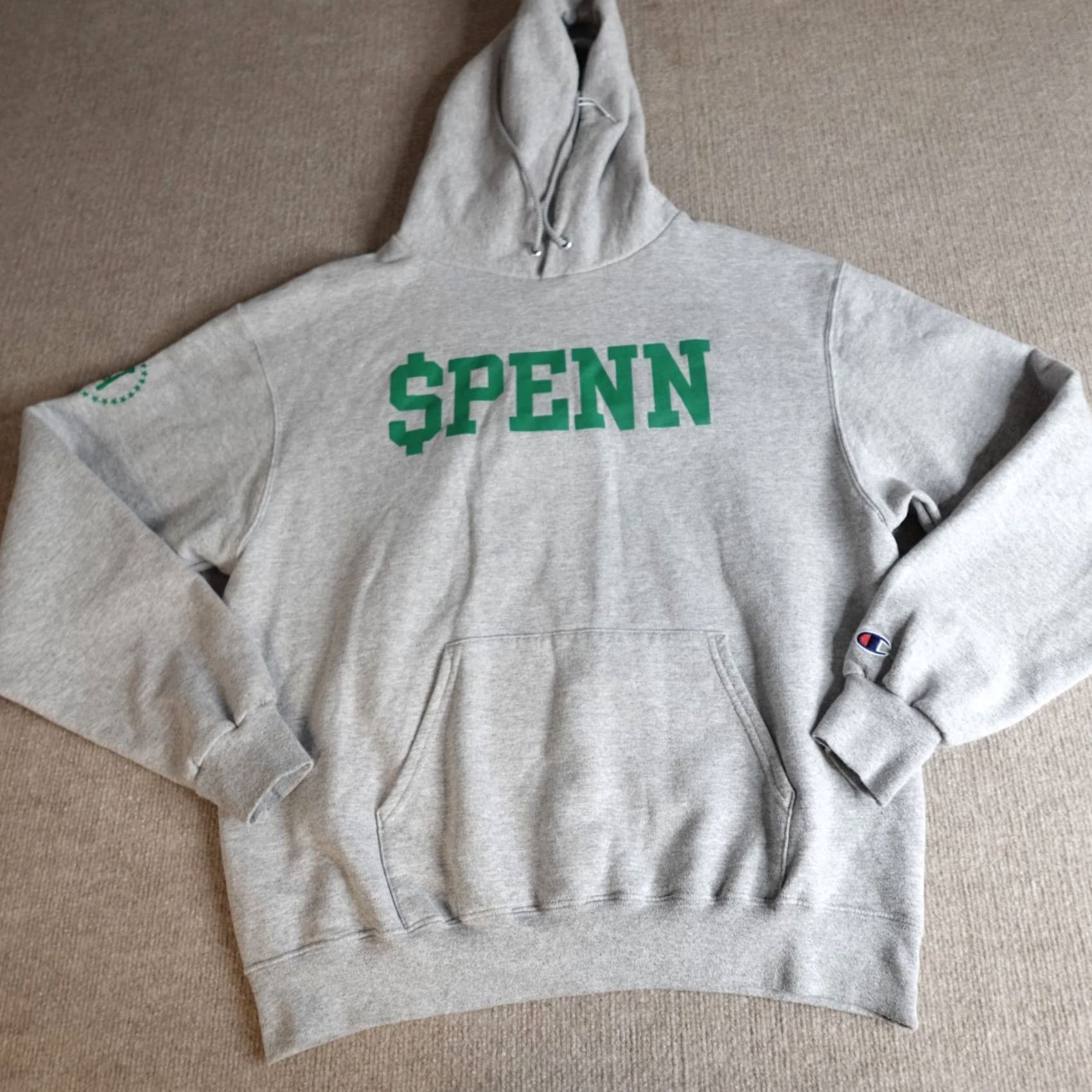 Champion Penn State Hoodie Champion Pullover Men L Gray Cotton Blend Pockets Sports Vintage: No Size US L / EU 52-54 / 3 - 2 Thumbnail