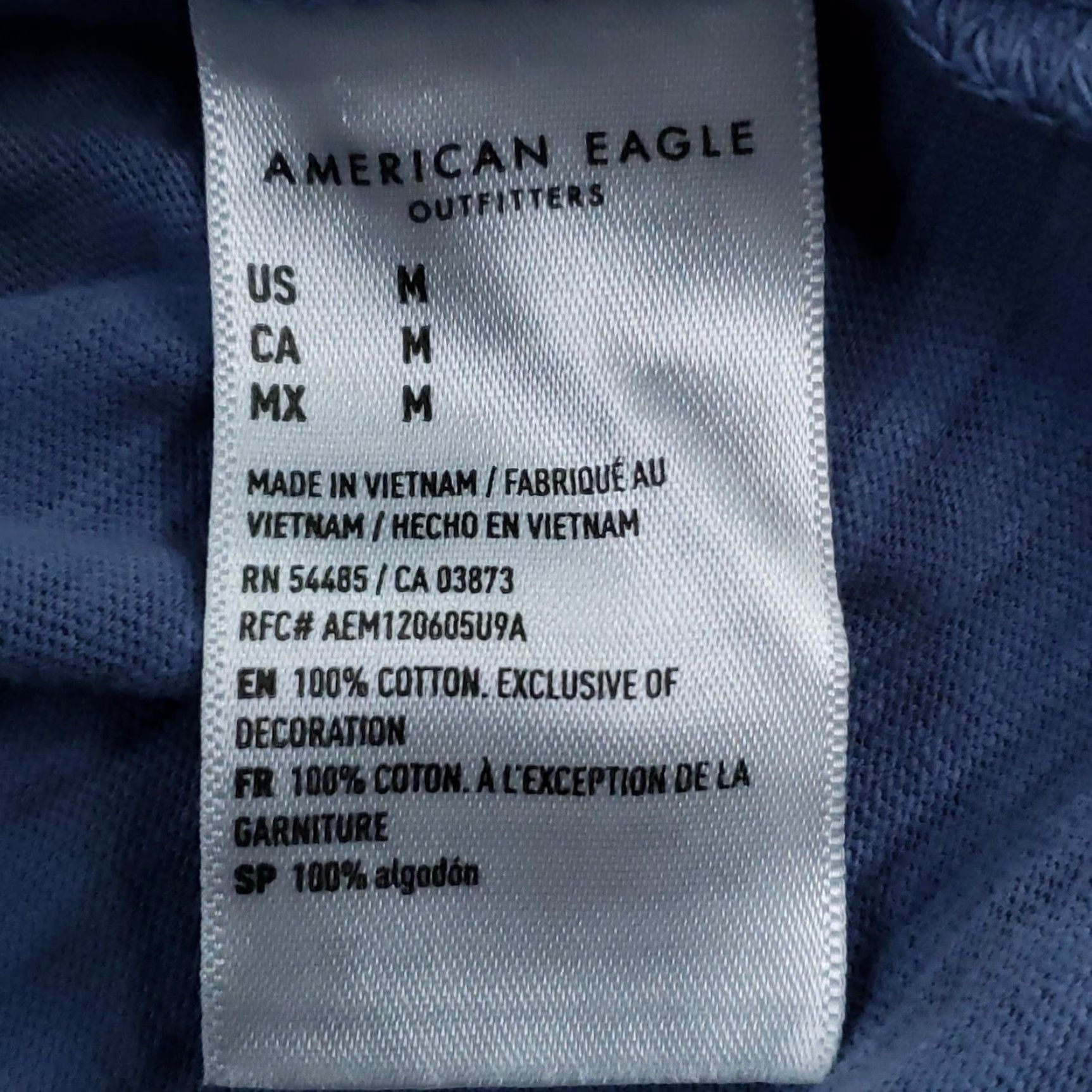 American Eagle Outfitters VINTAGE American Eagle Outfitters Shirt Mens Medium Blue Camo Camouflage Short Sleeve Crew Neck Standard Fit All Seasons Cotton T-Shirt Mens Womens? Size US M / EU 48-50 / 2 - 7 Thumbnail
