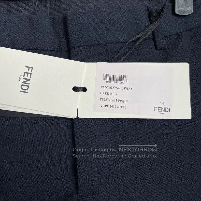 Fendi Fendi Navy solid color wool dress pants Size 44L - 4 Thumbnail