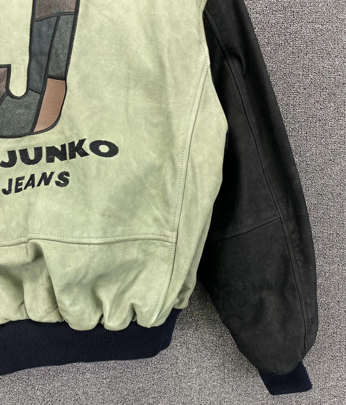 Japanese Brand Vintage Mr Junko Jeans Varsity Leather Jacket Size US M / EU 48-50 / 2 - 7 Thumbnail