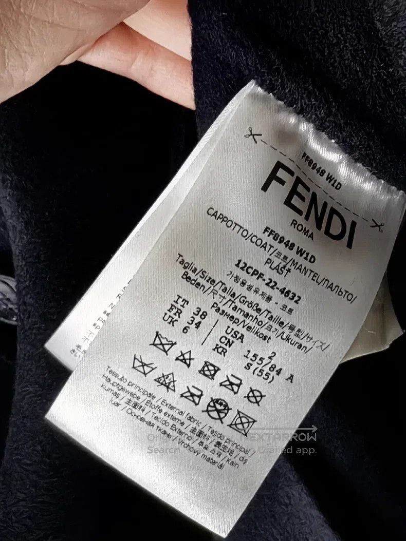 Fendi Fendi Classic Logo Mink Fur Pocket Wool Coat Size XS / US 0-2 / IT 36-38 - 4 Thumbnail