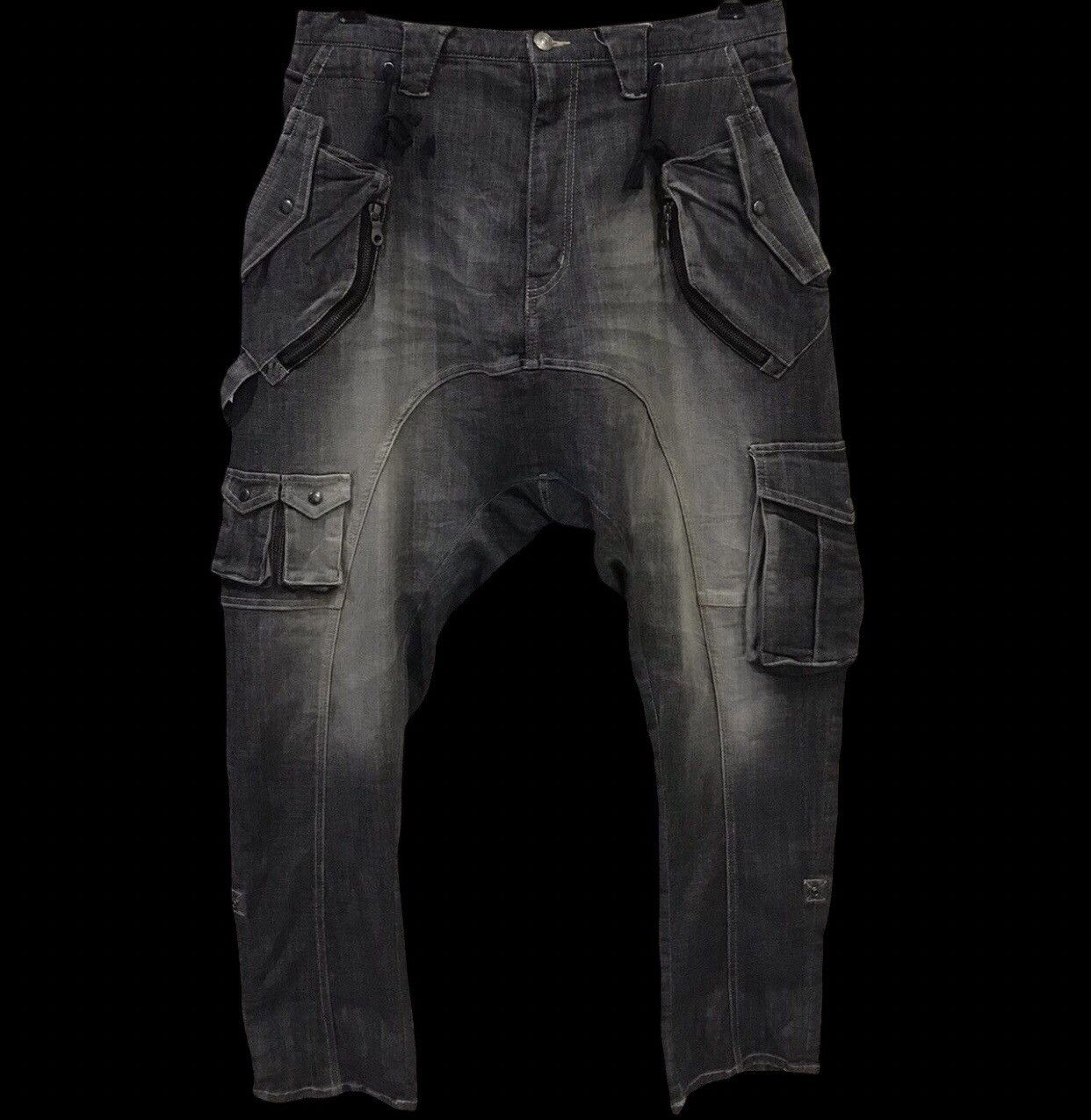 Japanese Brand PPFM Japan Harem Parasites Pocket Stretchable Cargo Pant Size US 31 - 1 Thumbnail