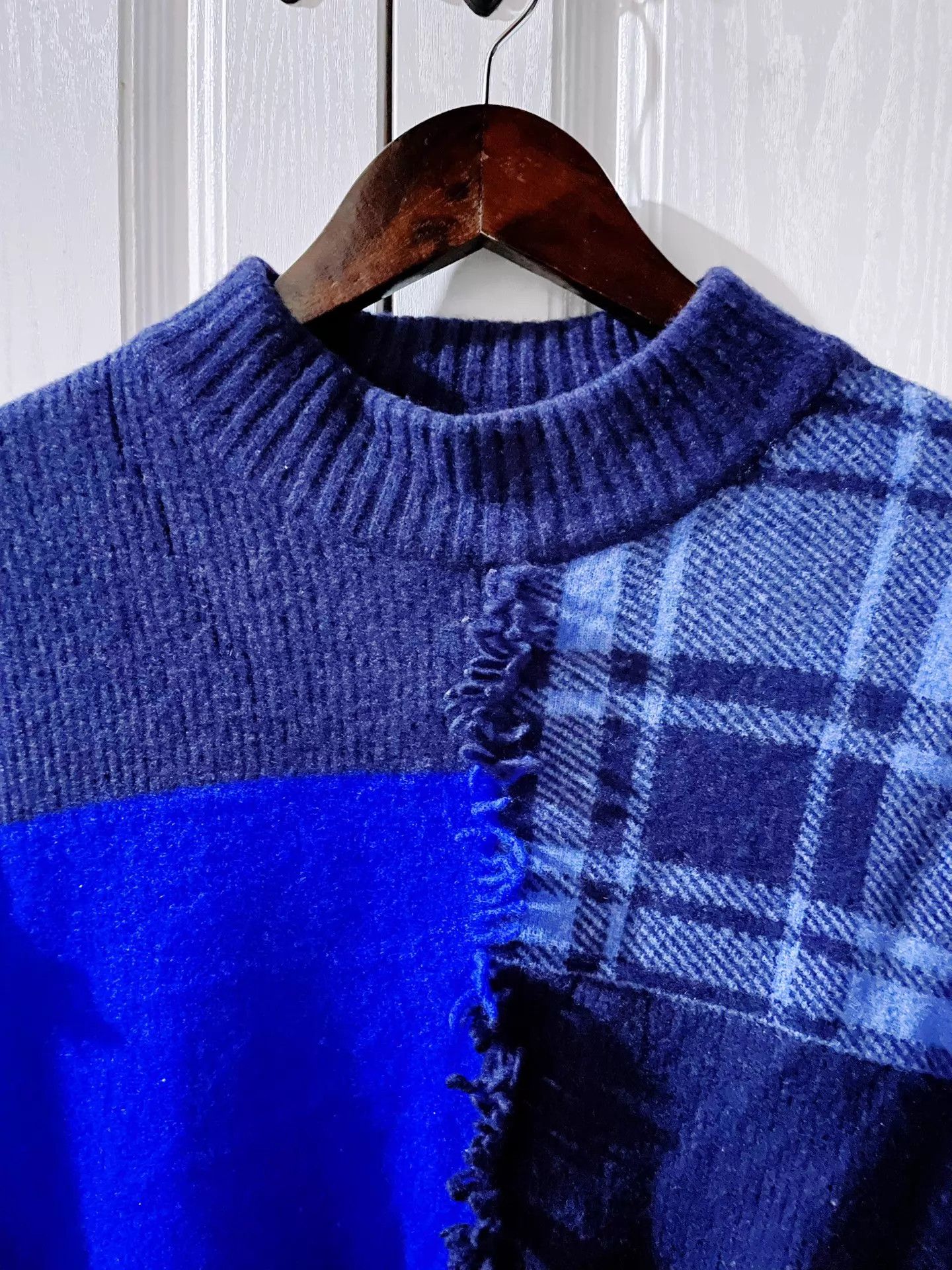 Versace Versace Logo Plaid Wool Patchwork Sweater S Milan Runway Size US S / EU 44-46 / 1 - 3 Thumbnail