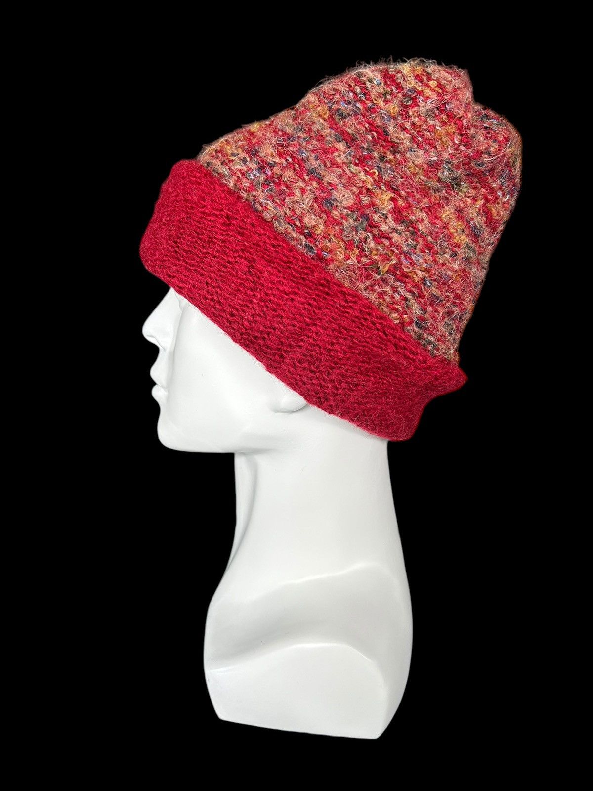 Japanese Brand × Kapital × Vintage Vintage Crochet Knitted Hairy Beanie Hats ☠️☠️ Size ONE SIZE - 2 Thumbnail