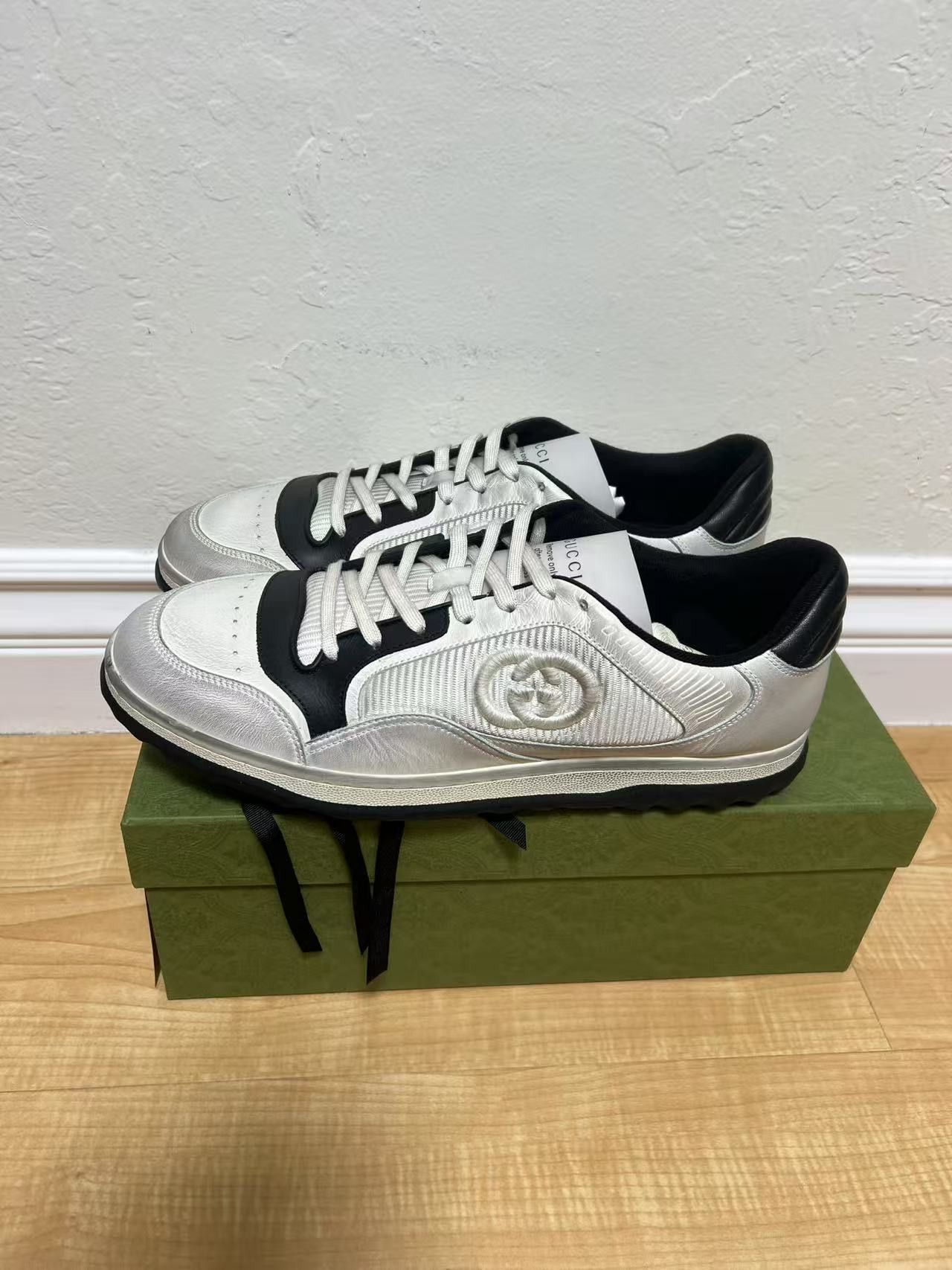 Gucci Gucci MAC80 Sneaker 'Off White Black' Size US 12 / EU 45 - 4 Thumbnail