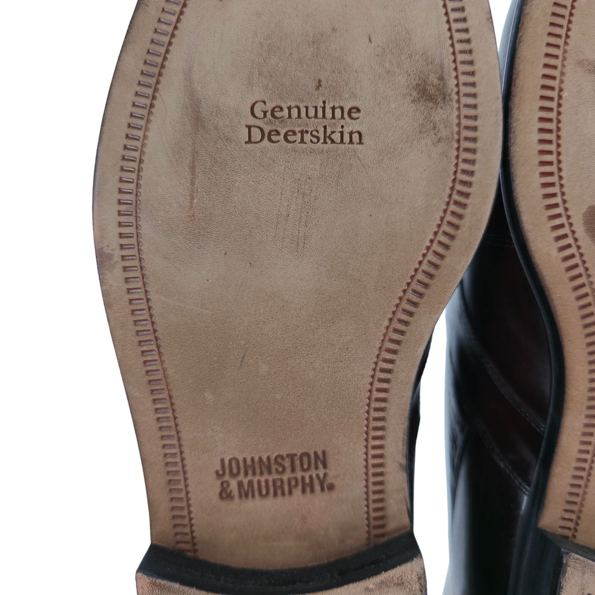 Johnston & Murphy Johnston & Murphy Mens Size 9.5 Wide Brown Deerskin Leather Size US 9.5 / EU 42-43 - 15 Thumbnail
