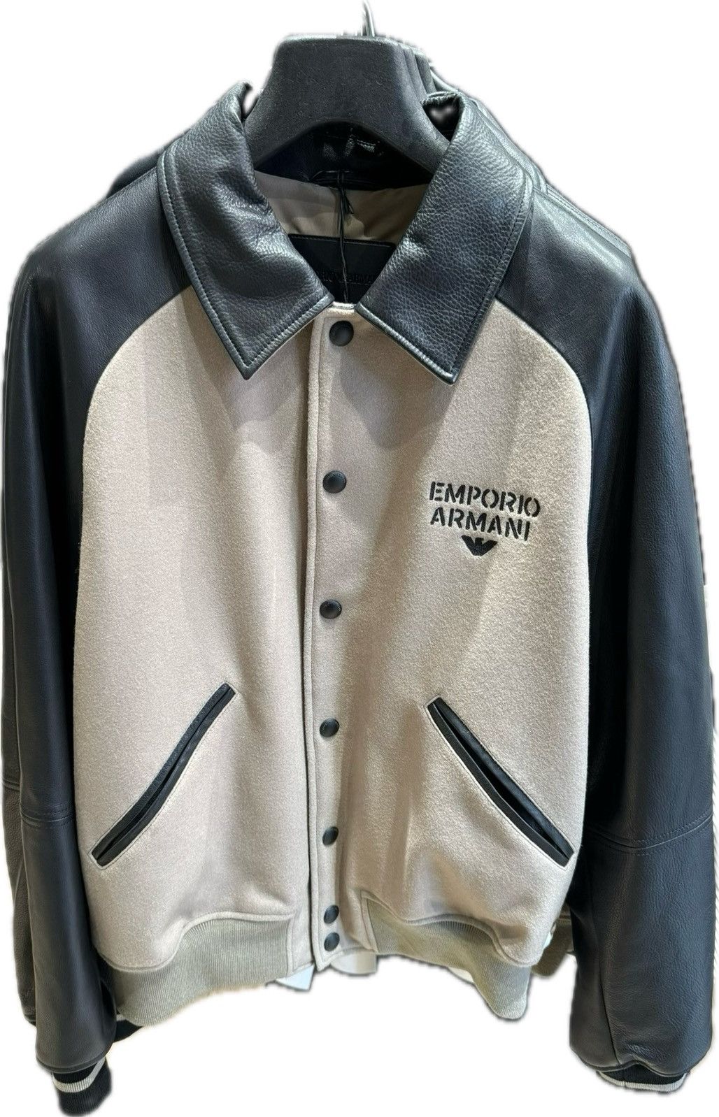 Emporio Armani Leather jacket レザー　ジャケット 285 ARMANI COLLEZIONI Blouson Leather Jacket Size 40 MSRP