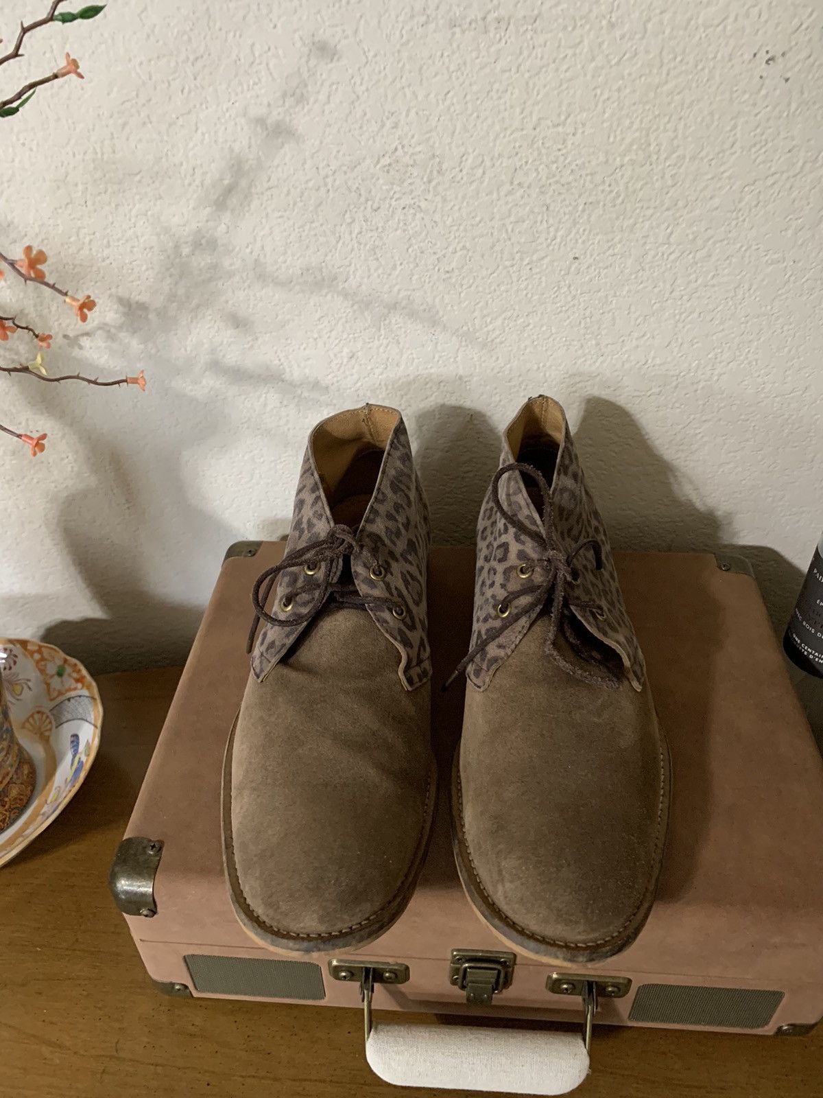 Suede Cheetah print Chukka boots